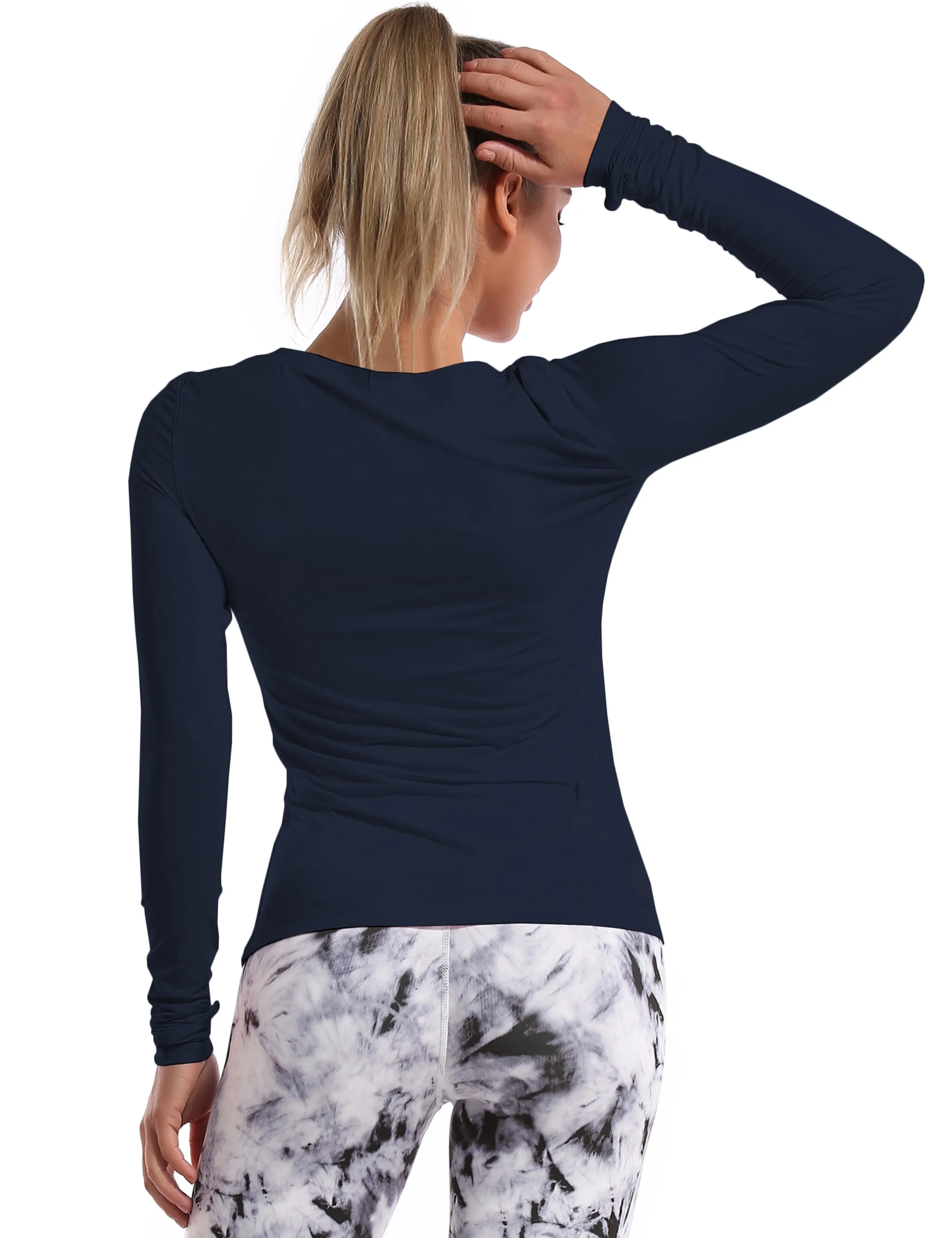 Athlete Long Sleeve Tops darknavy_Running
