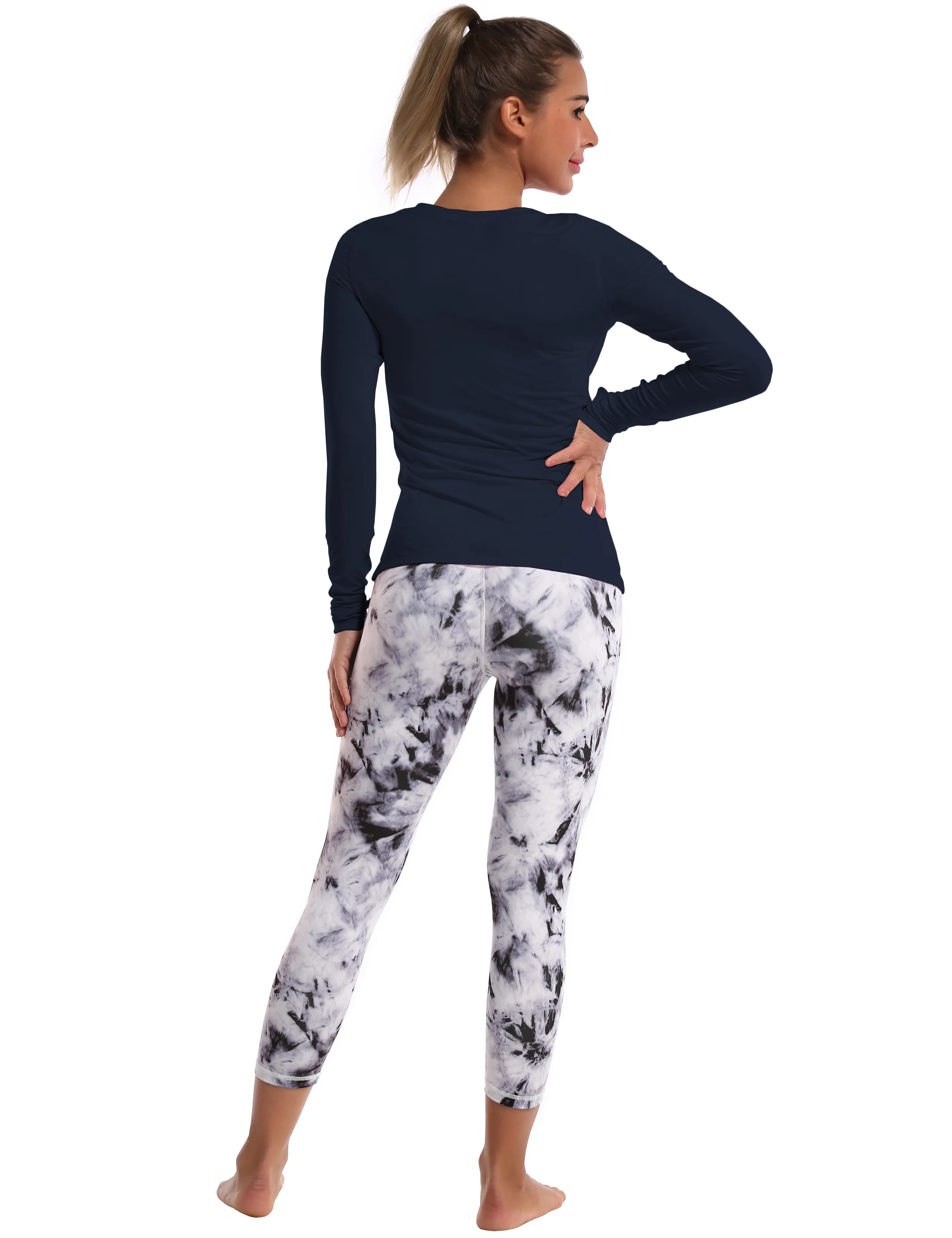 Athlete Long Sleeve Tops darknavy_Running