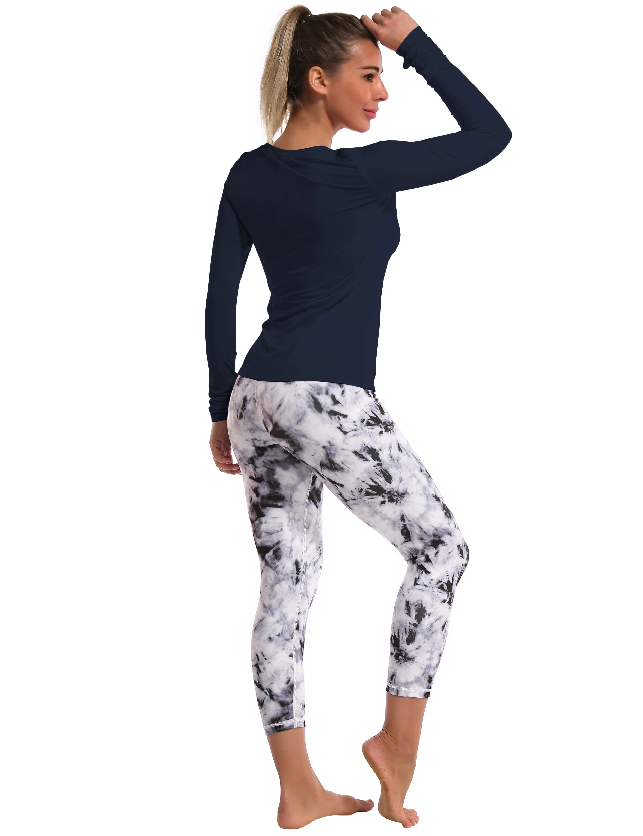 Athlete Long Sleeve Tops darknavy_Running