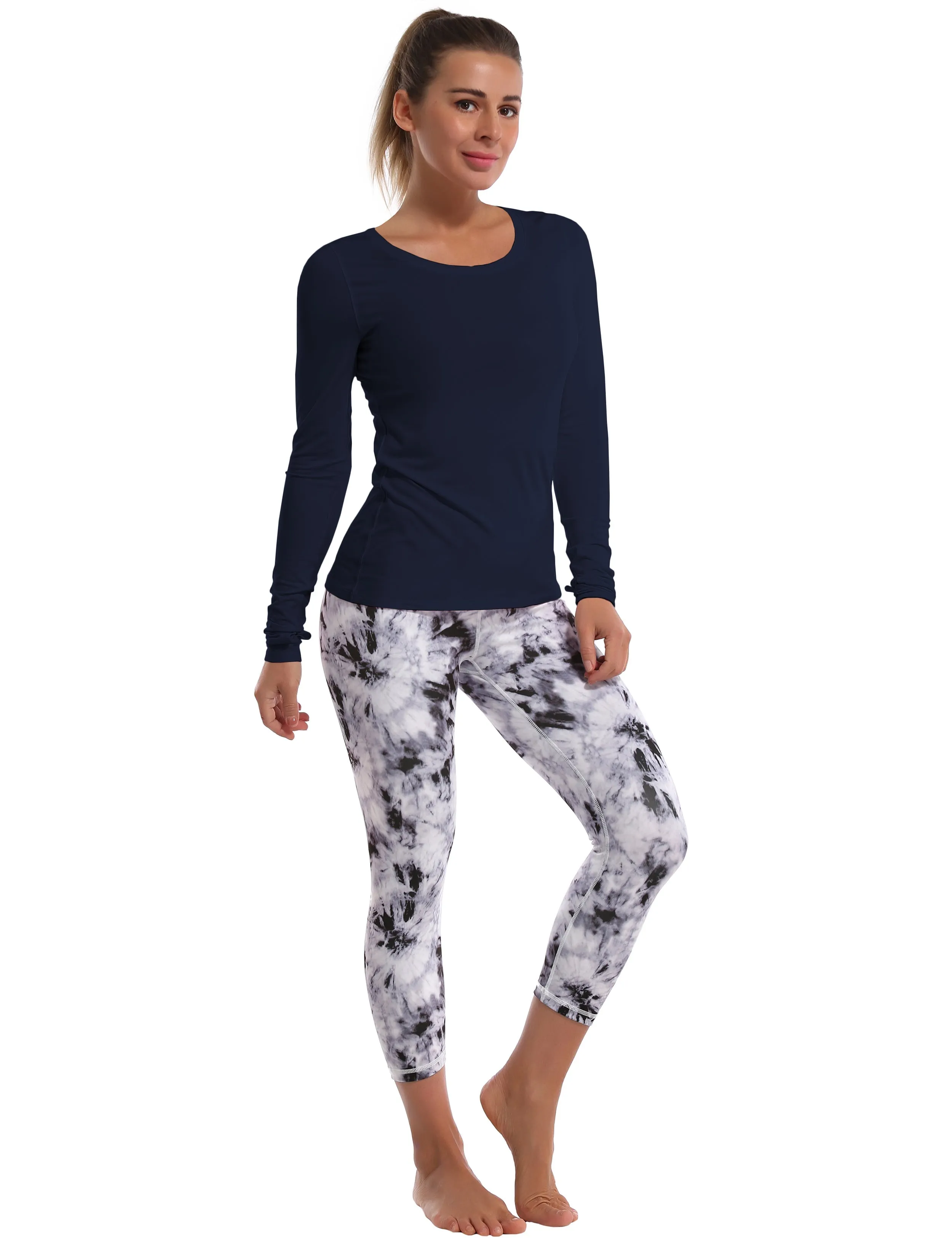 Athlete Long Sleeve Tops darknavy_Running