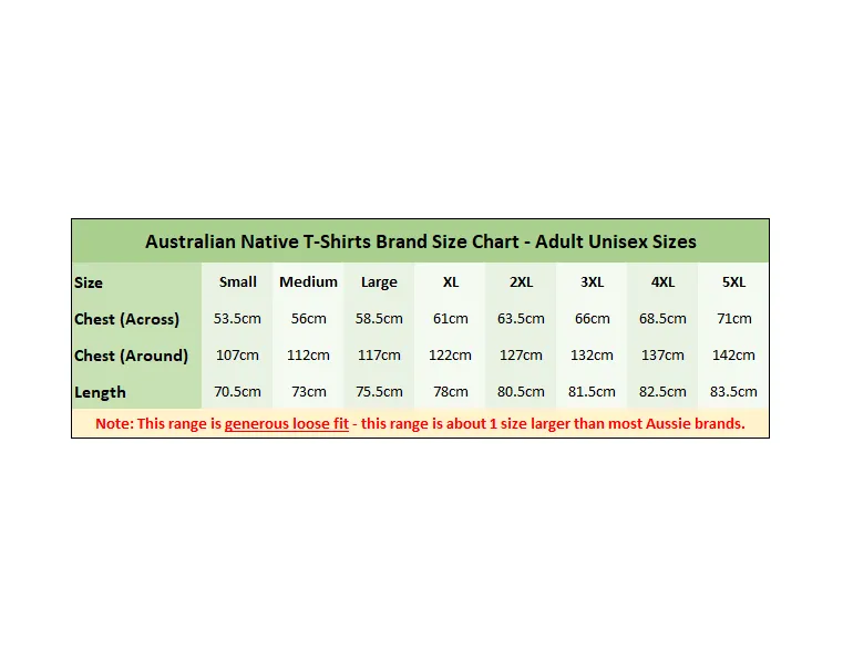 Aussie Sports Adults T-Shirt (Yellow Gold, Green Print)