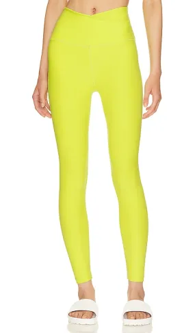 Beyond Yoga Spacedye At Your Leisure High Waisted Midi Legging in Lemon