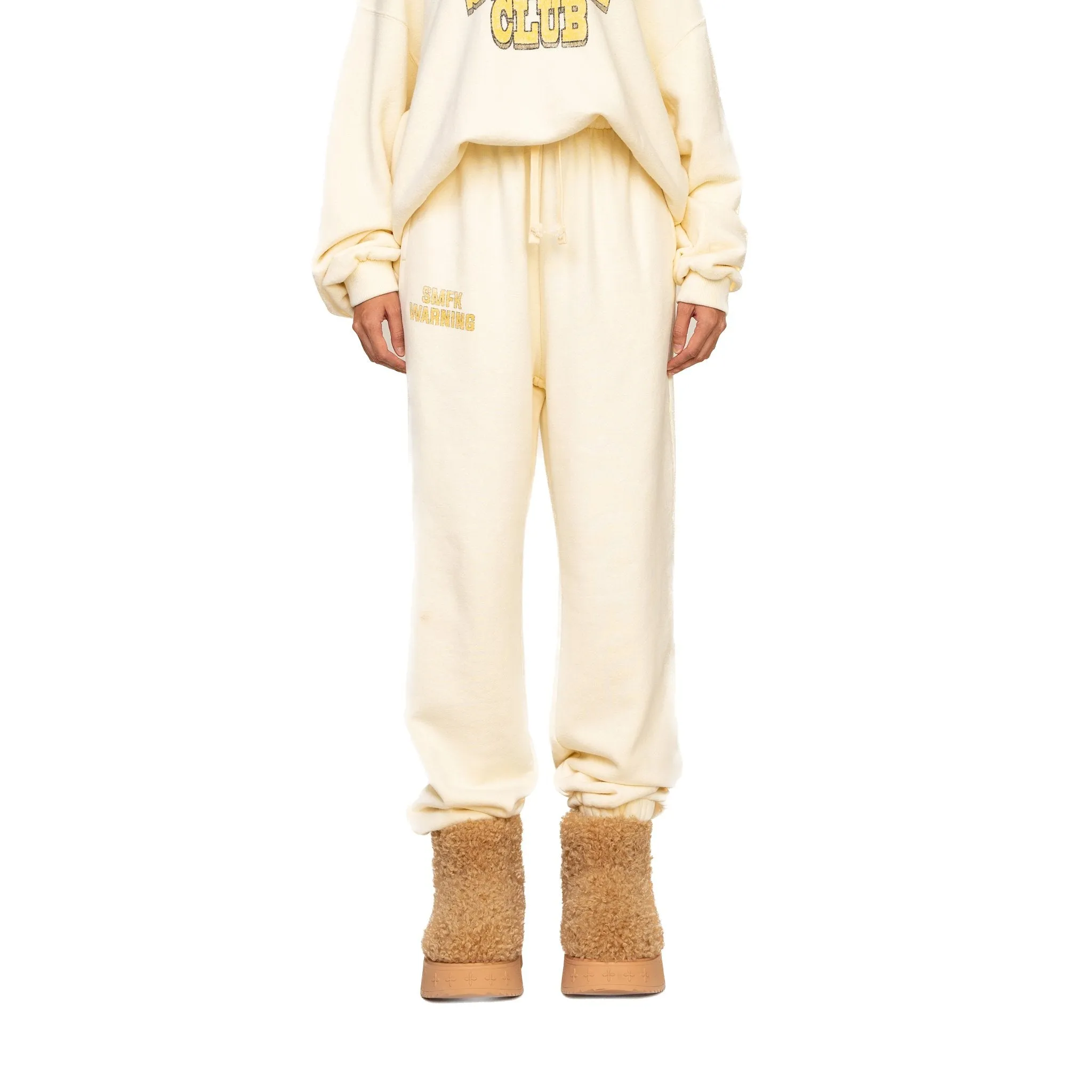Compass Vintage College Jogging Pants In Cream