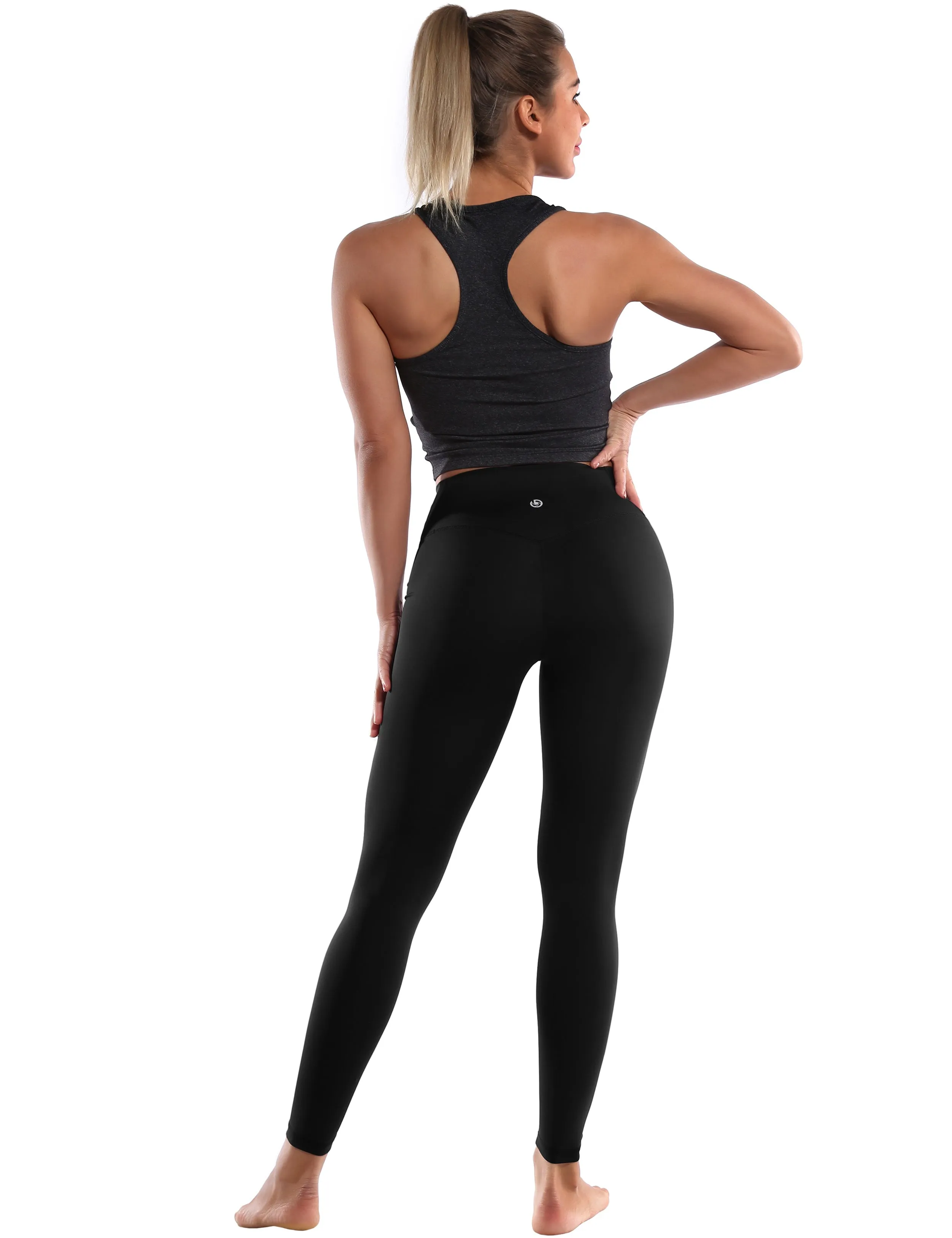 Crotch Seamless Jogging Pants black_Jogging