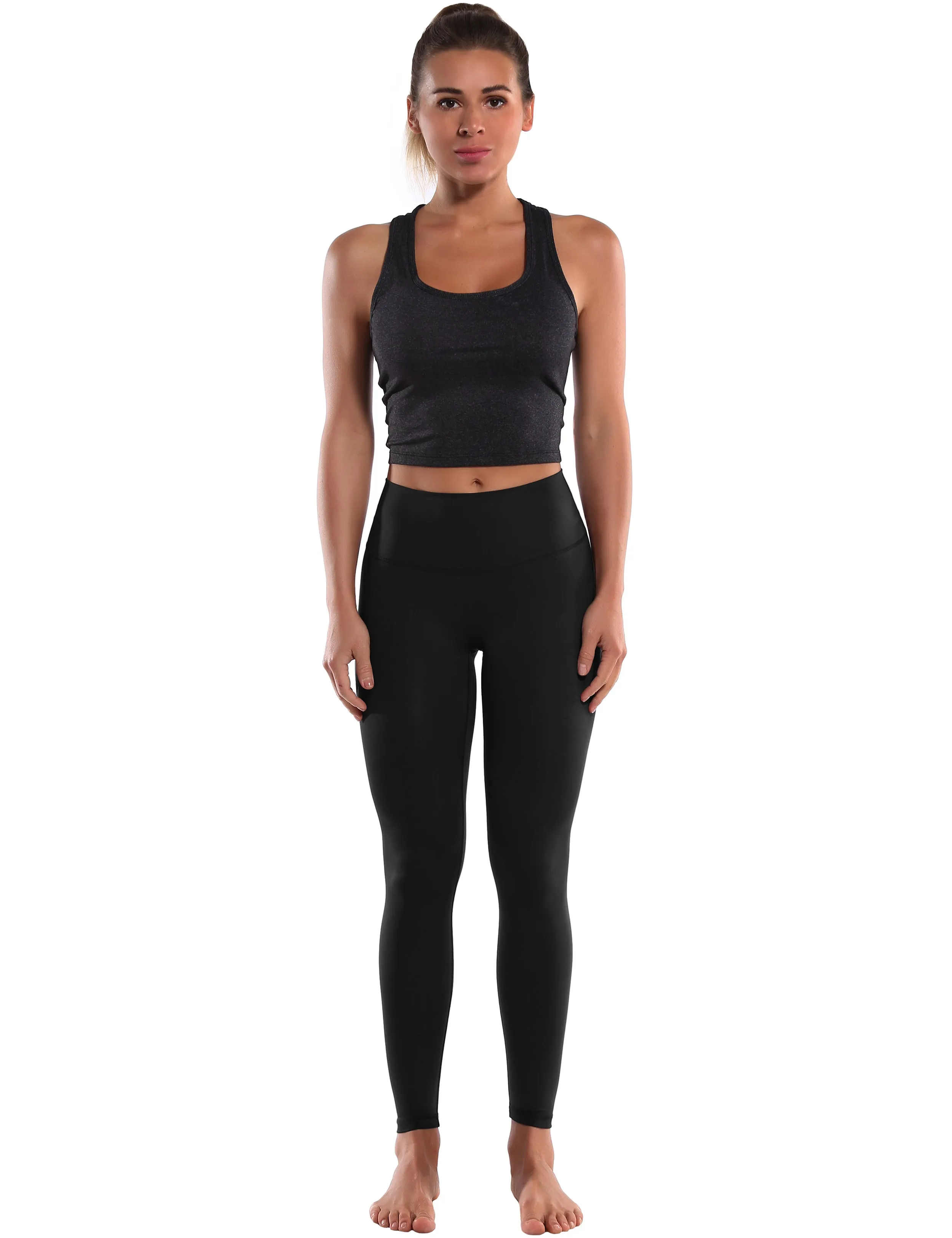 Crotch Seamless Jogging Pants black_Jogging