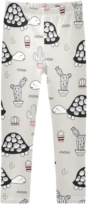 Emelivor Leggings for Girls Stretch Pants Girls Leggings Ankle Length Leggings for Kids Toddler Girls 4-10 Years
