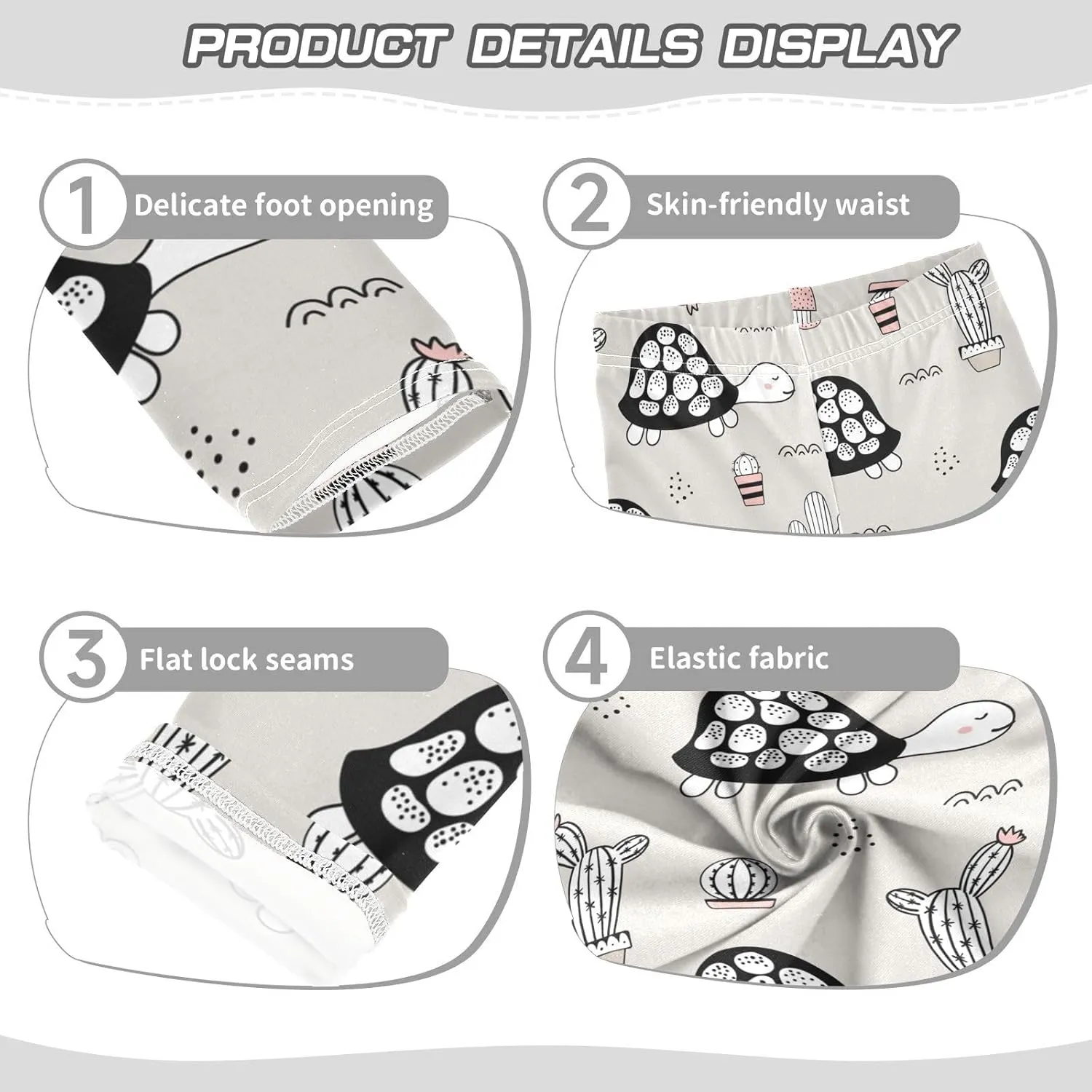 Emelivor Leggings for Girls Stretch Pants Girls Leggings Ankle Length Leggings for Kids Toddler Girls 4-10 Years