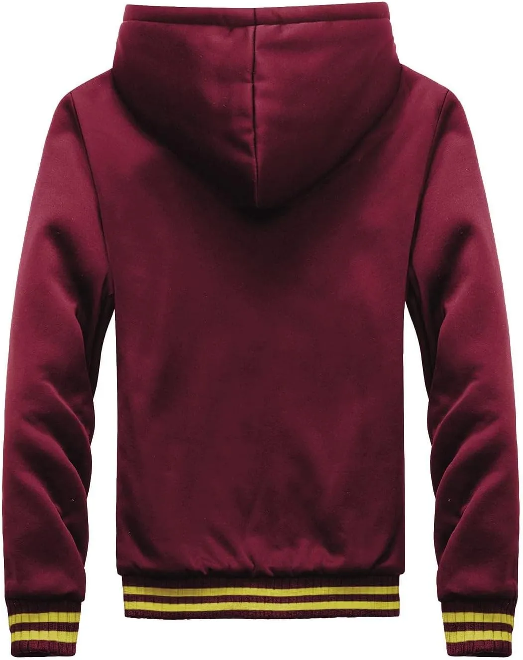 evzosrz Mens Hoodies Jacket Casual Winter Thick Sherpa Lined Fleece Jackets Full Zip Winter Baseball Sweatshirt Coat Outwear