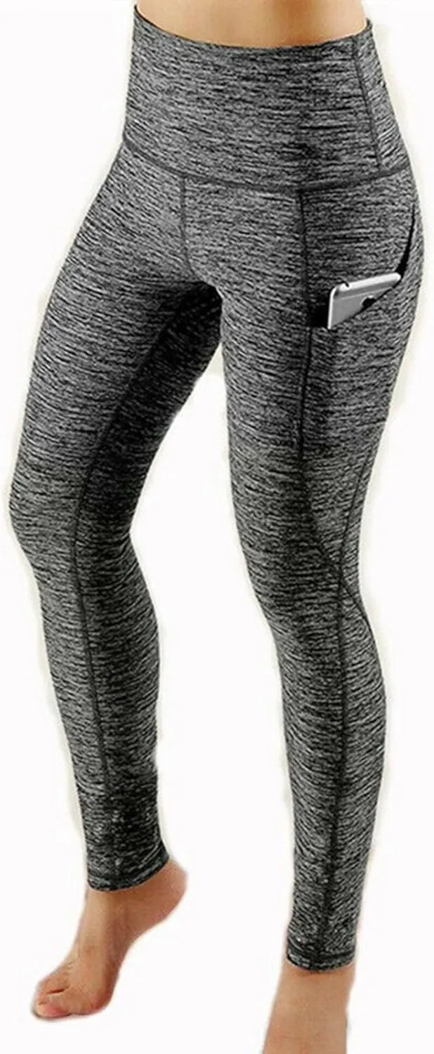 fanmpghleoo Workout Leggings for Women Tummy Control Compression Leggings 7/8 Athletic High Waisted Leggings with Pockets