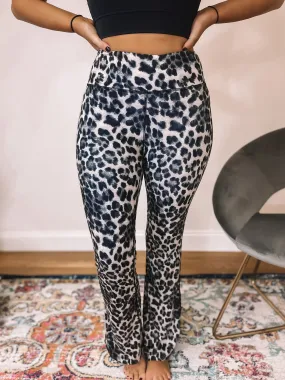 Grey Leopard Yoga Pants
