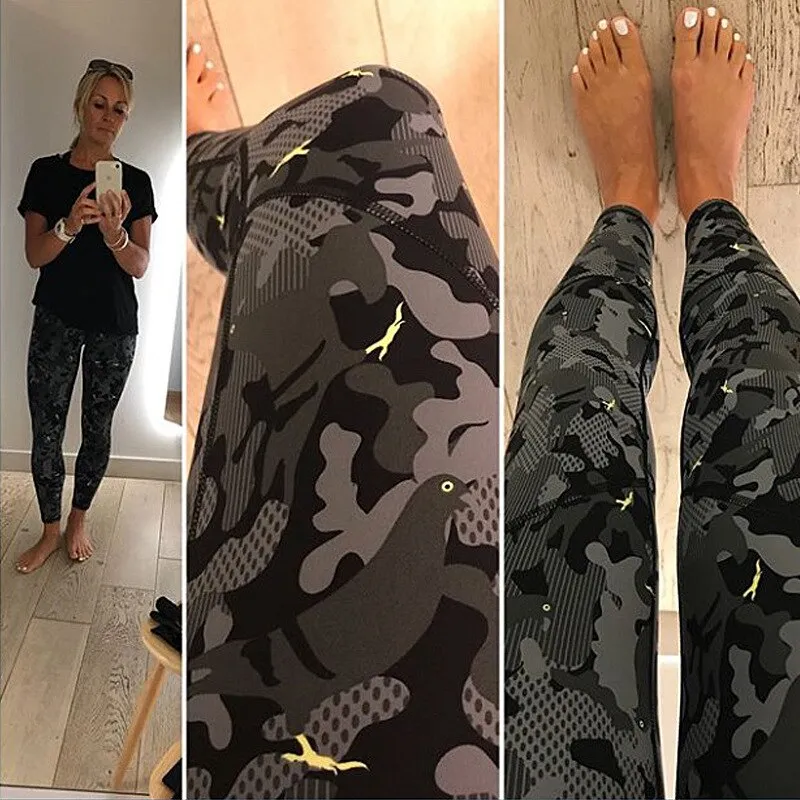 Gym Leggings Camouflage Printed Yoga Pants DE132