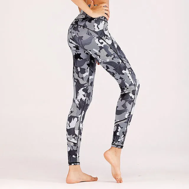 Gym Leggings Camouflage Printed Yoga Pants DE132