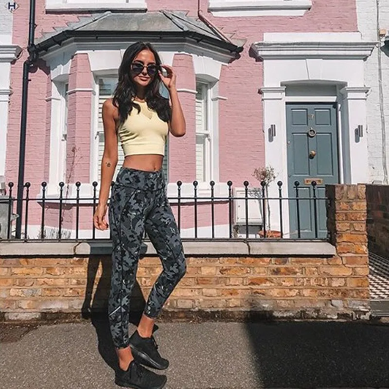 Gym Leggings Camouflage Printed Yoga Pants DE132