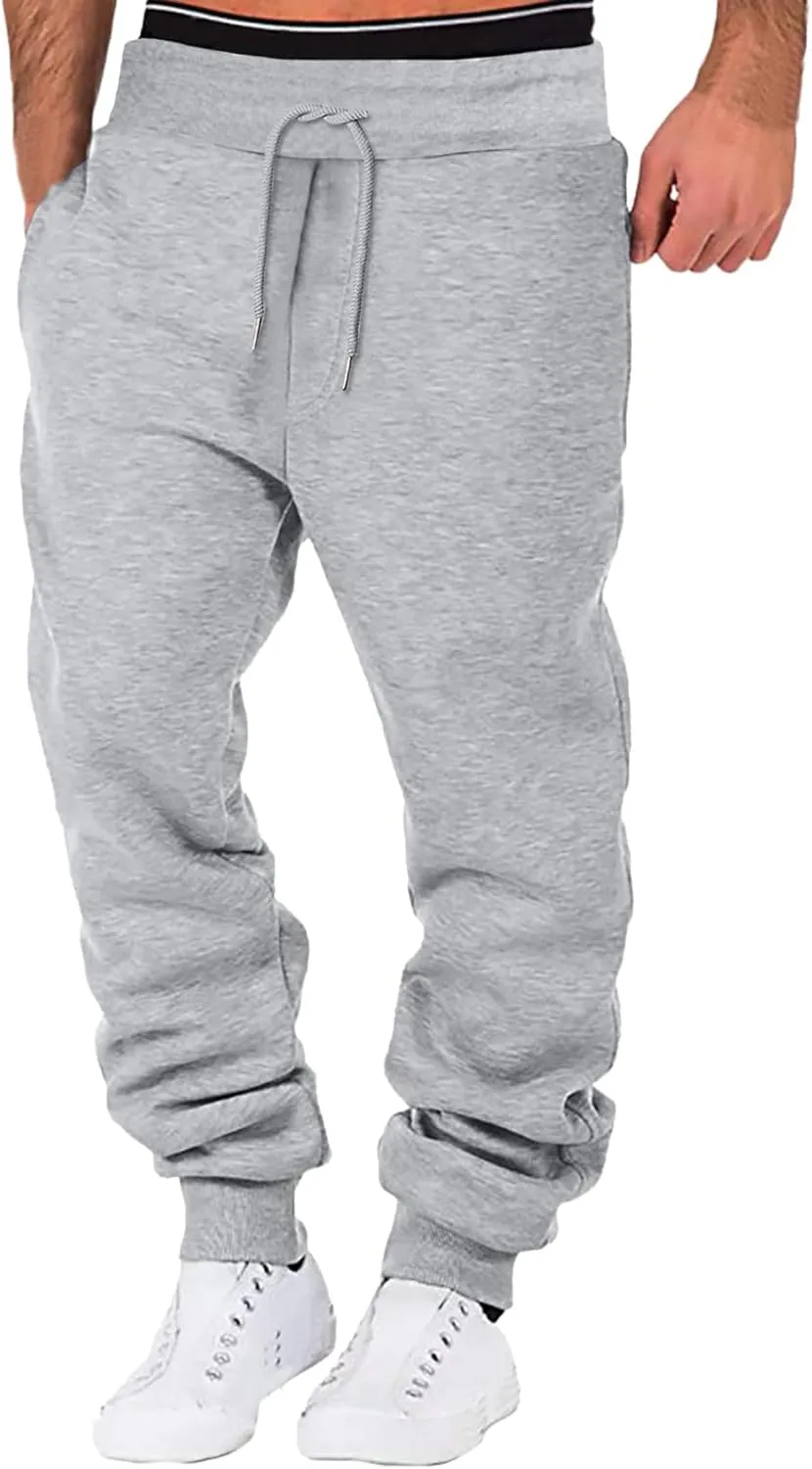 Joggers Pants Man Pants Casual Jogging Sports Elastic with Pockets Men's Men's Pants Heavyweight Fleece Cargo