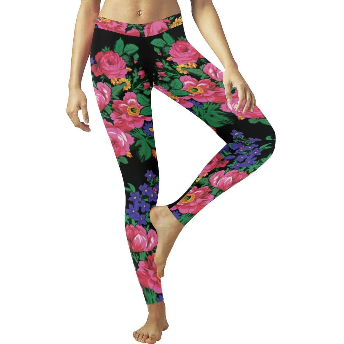 Kokum's Revenge-Black Low Rise Leggings (Invisible Stitch)
