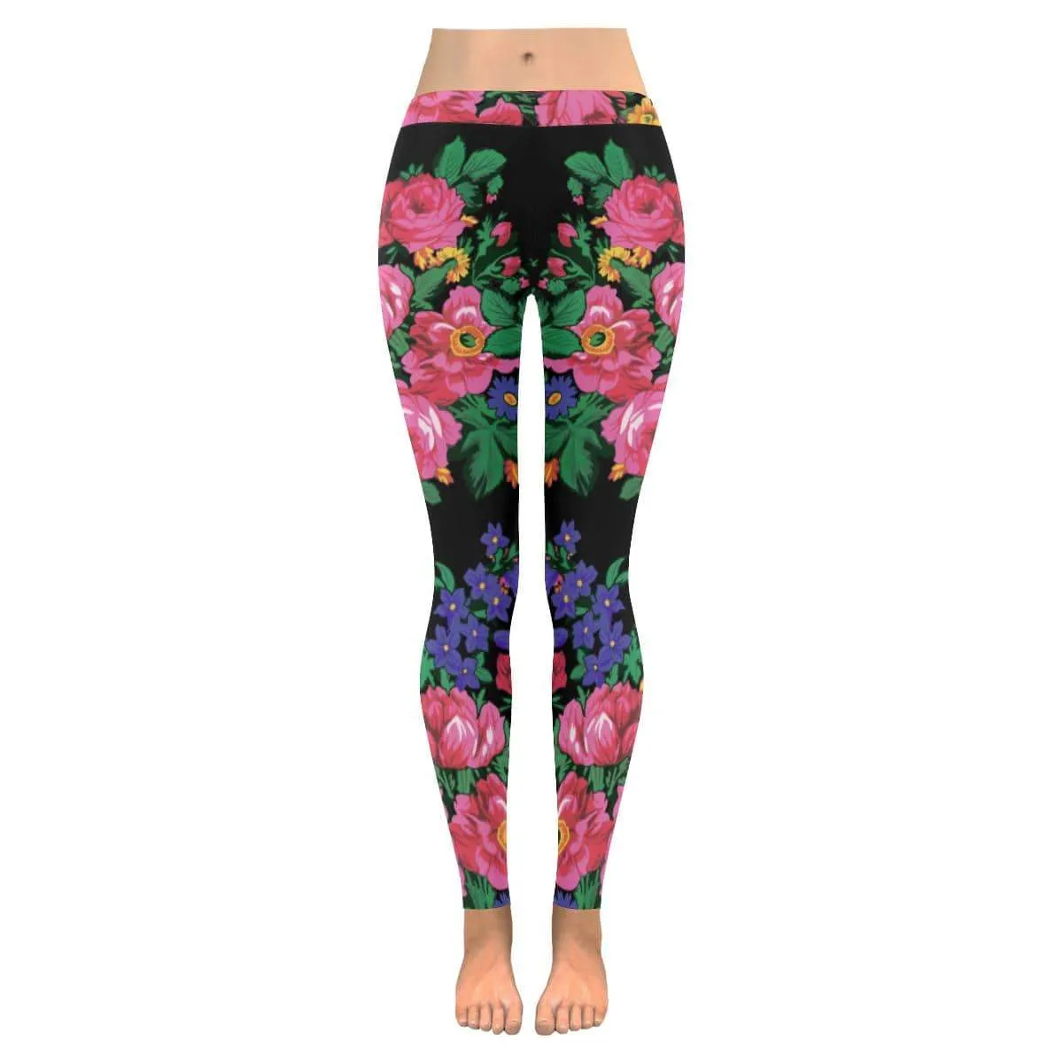 Kokum's Revenge-Black Low Rise Leggings (Invisible Stitch)