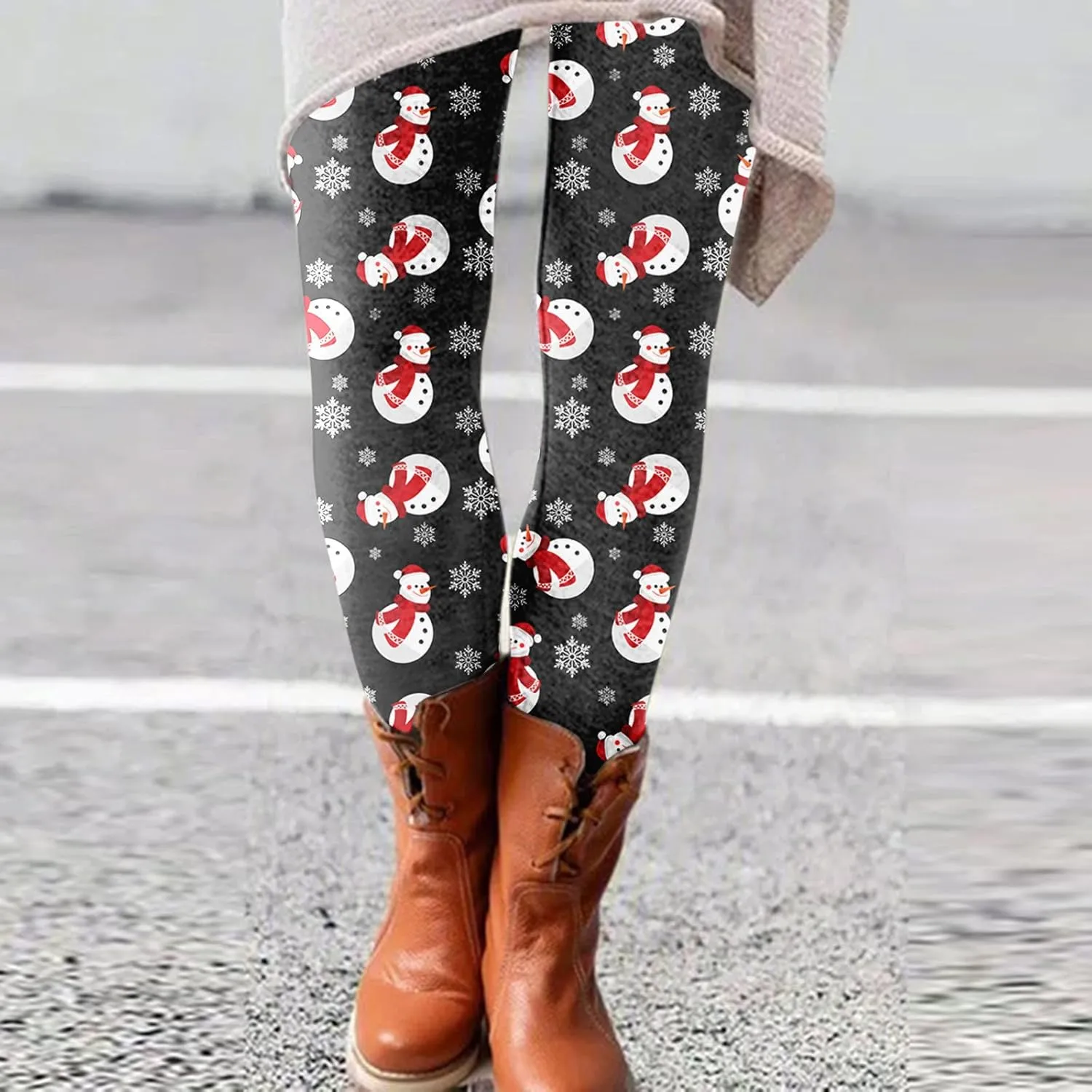 LCMTWX Butt Lifting Leggings for Women Leggings Christmas Pants Slim Long Elastic Pants Butt Lifting Leggings Thermal