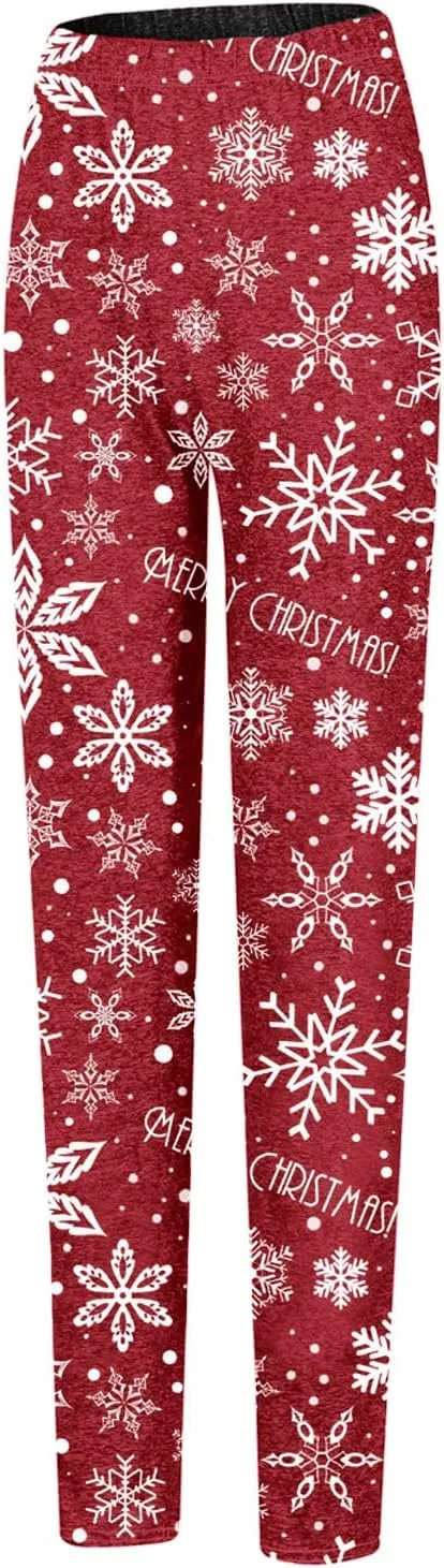 LCMTWX Leggings with Pockets for Women Long Slim Leggings Printed Elastic Casual Pants Leggings with Pockets Cold Weather
