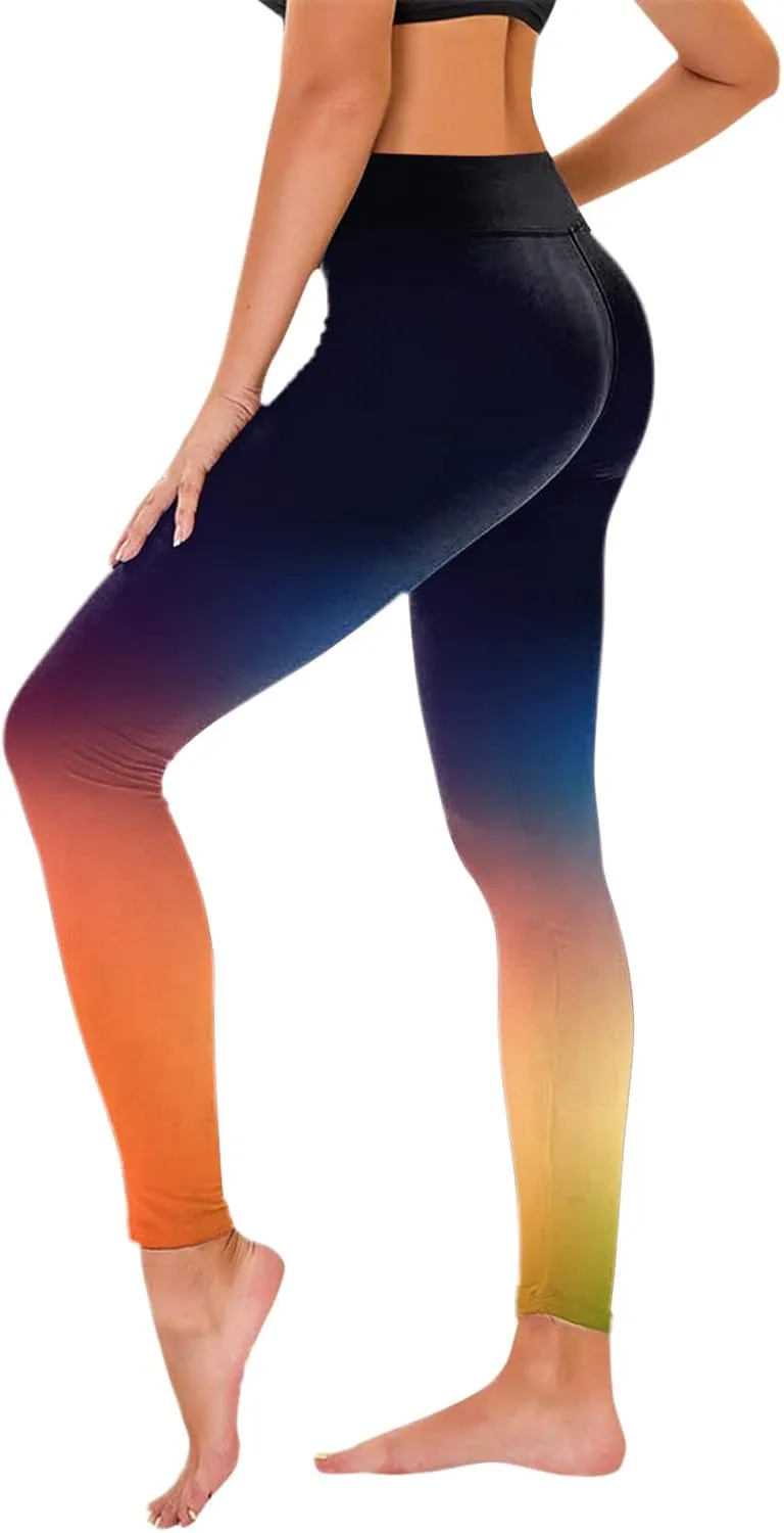 LCMTWX Leggings with Pockets for Women Long Slim Leggings Printed Elastic Casual Pants Leggings with Pockets Cold Weather