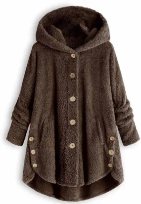LCMTWX Winter Coats Coats Warm Plush Hooded Jackets Up Button Cardigan Trendy Plaid Fuzzy Outerwear Womens Fall Jackets