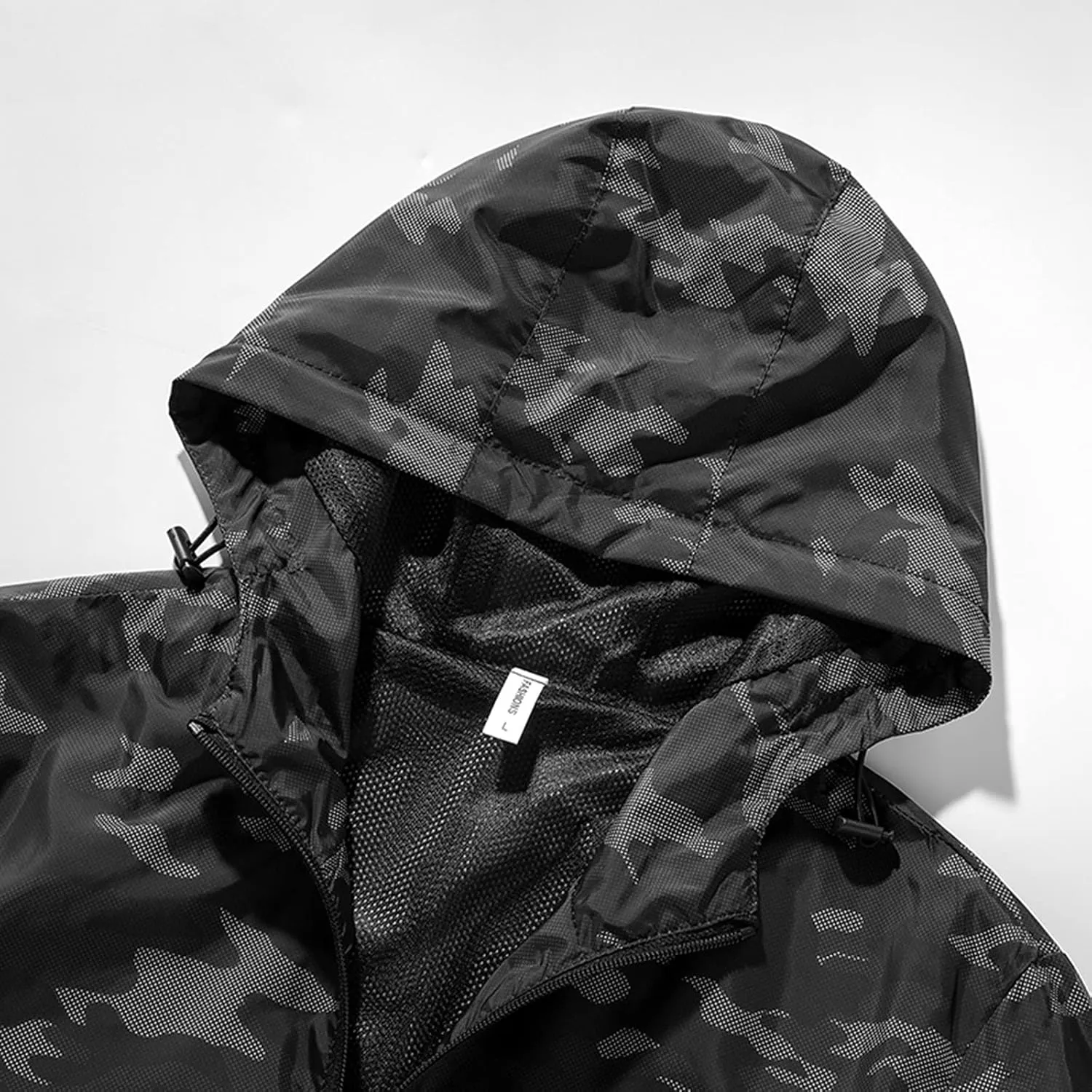 Lightweight Men's Windbreaker Waterproof Rain Jacket Casual Fall Winter Outdoor Running Hiking Zip-Up Hooded Raincoat