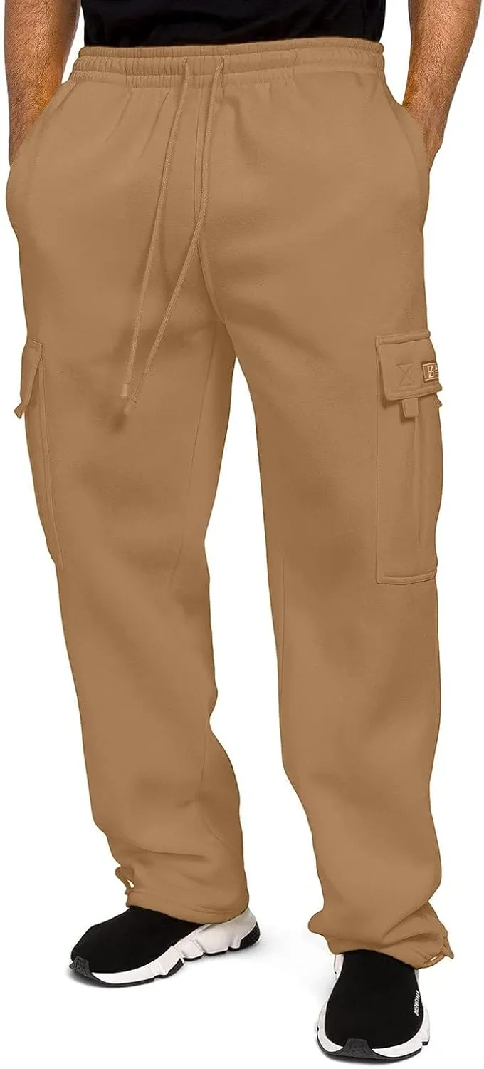 Mens Sweatpants Pants Casual Jogging Sports Elastic with Pockets Men's Men's Pants Heavyweight Fleece Cargo