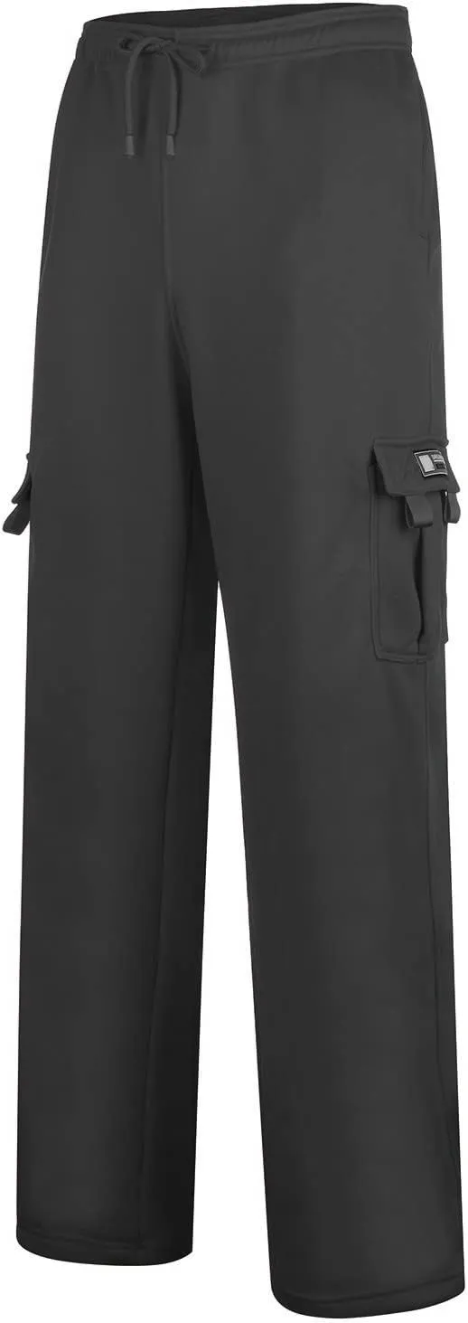 Mens Sweatpants Pants Casual Jogging Sports Elastic with Pockets Men's Men's Pants Heavyweight Fleece Cargo