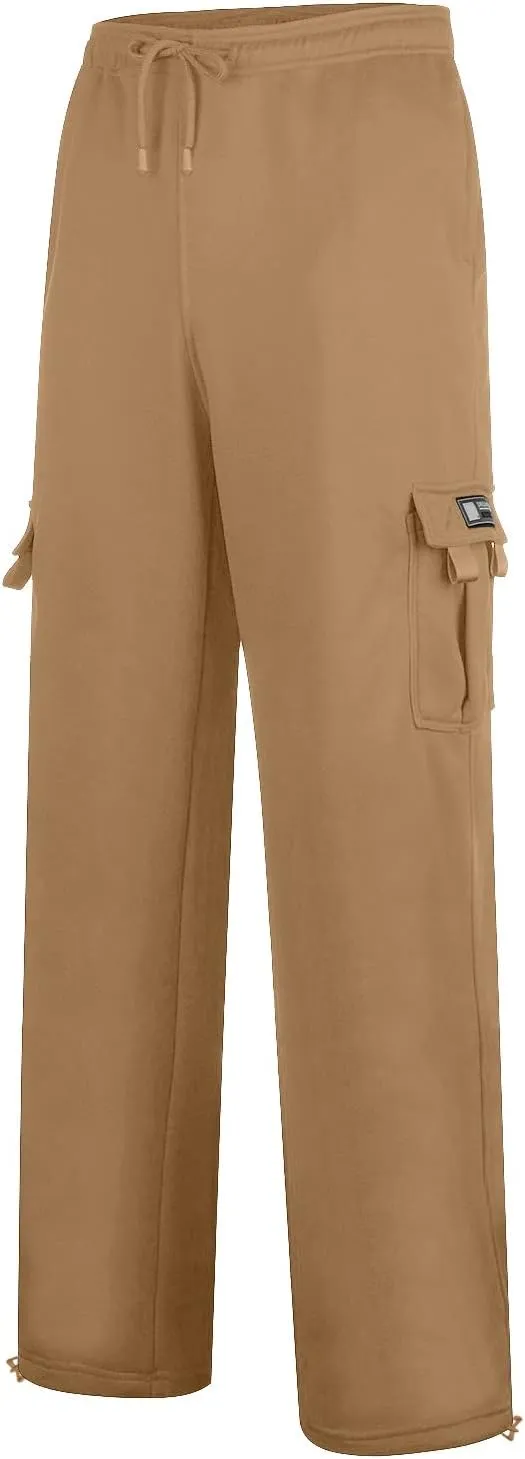 Mens Sweatpants Pants Casual Jogging Sports Elastic with Pockets Men's Men's Pants Heavyweight Fleece Cargo