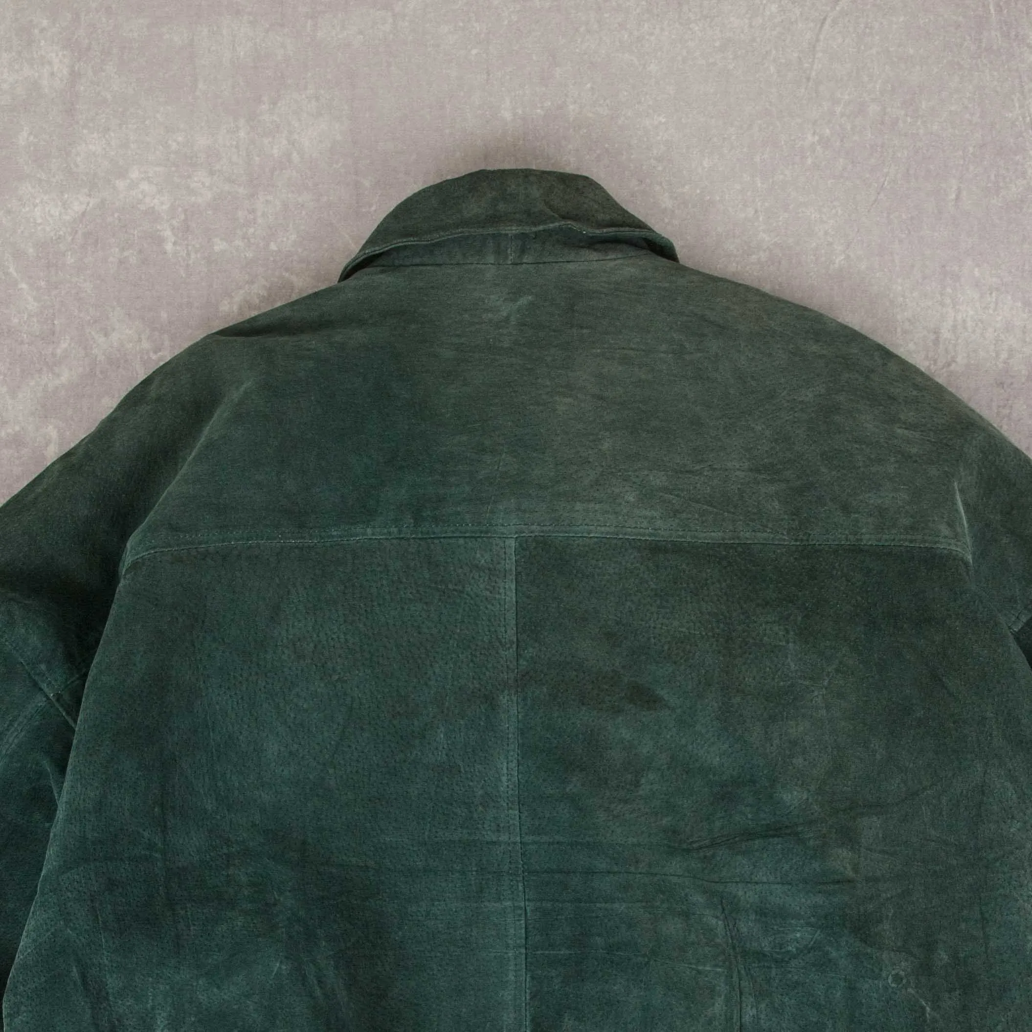 MEN'S VINTAGE 1990S SUEDE BOMBER JACKET - LARGE