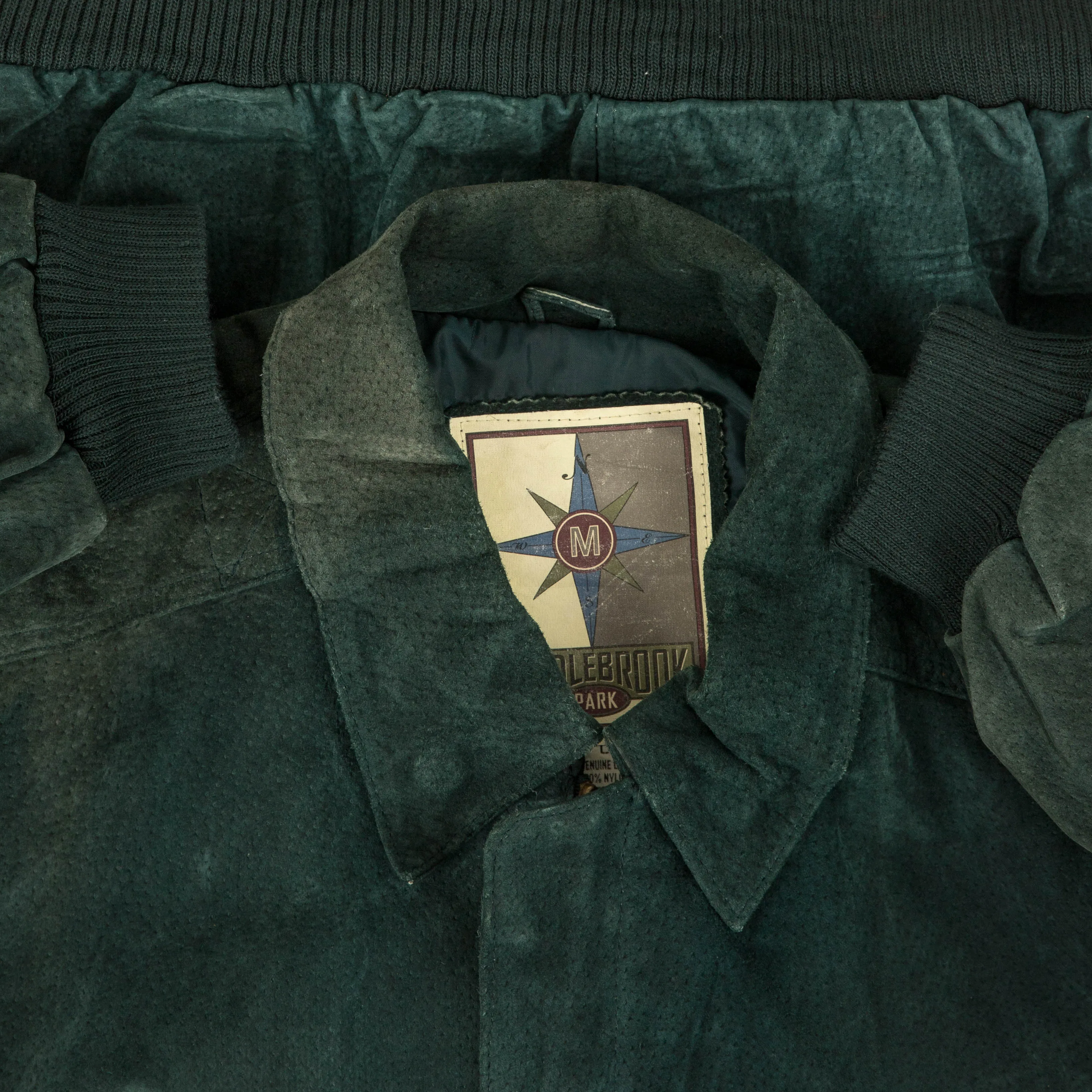 MEN'S VINTAGE 1990S SUEDE BOMBER JACKET - LARGE
