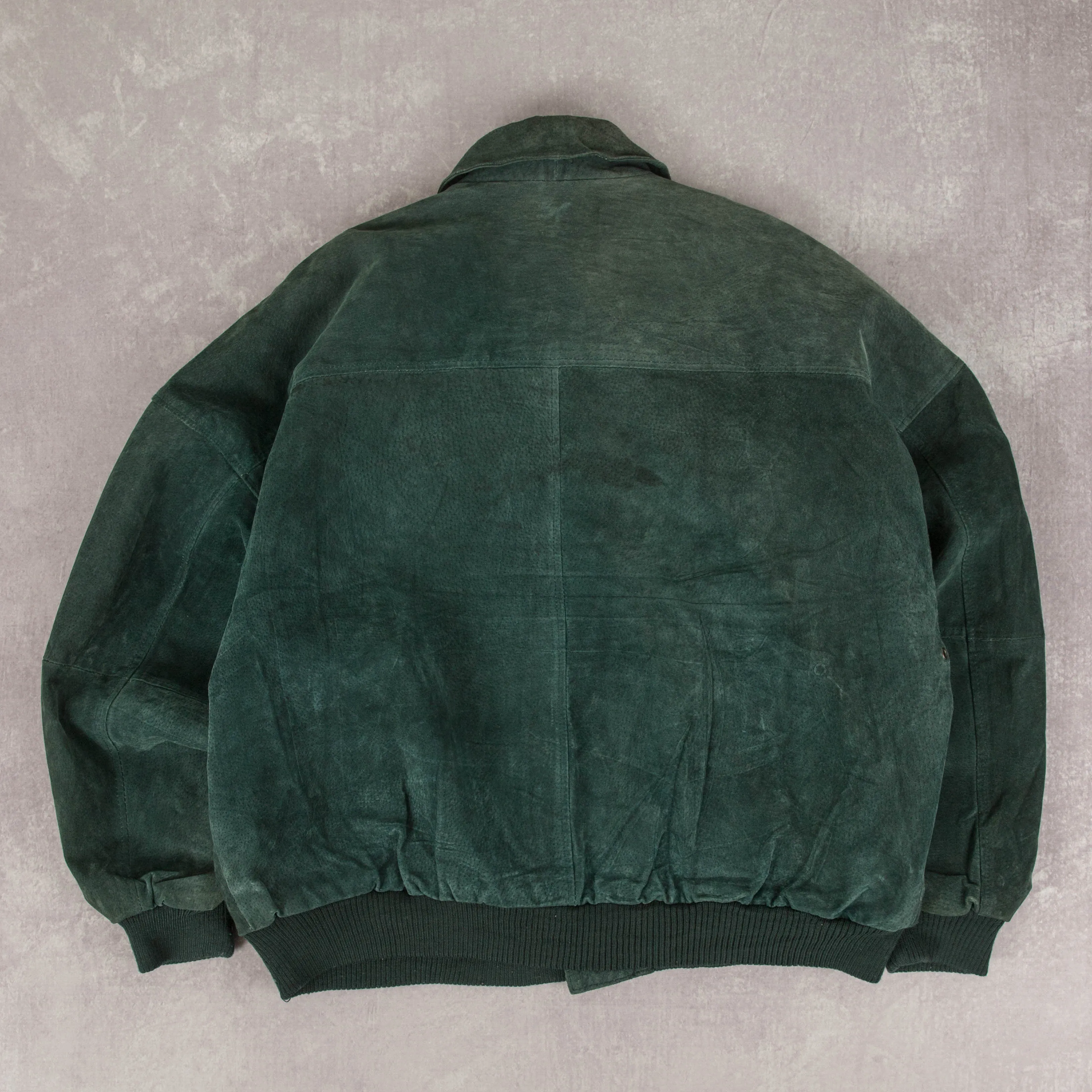 MEN'S VINTAGE 1990S SUEDE BOMBER JACKET - LARGE