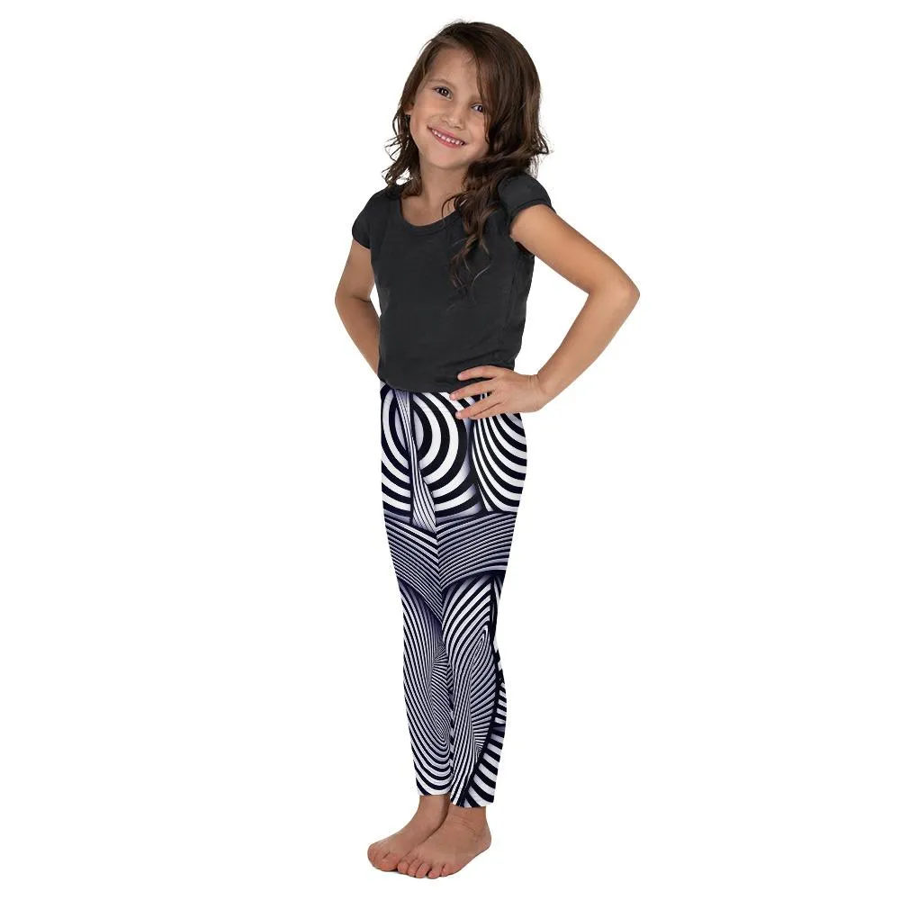 Optical Illusion Stripes Kid's Leggings