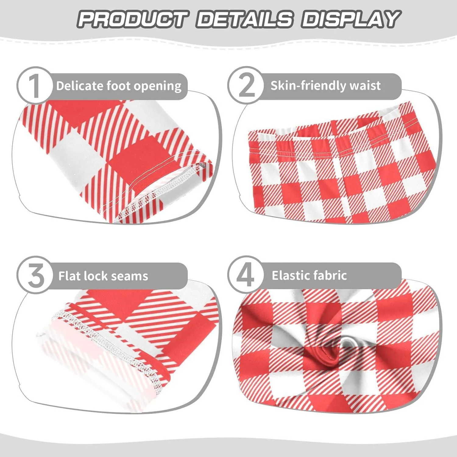 Plaid Leggings for Girls Stretch Pants Soft Girls Leggings Ankle Length Leggings for Kids Toddler 4-10 Years