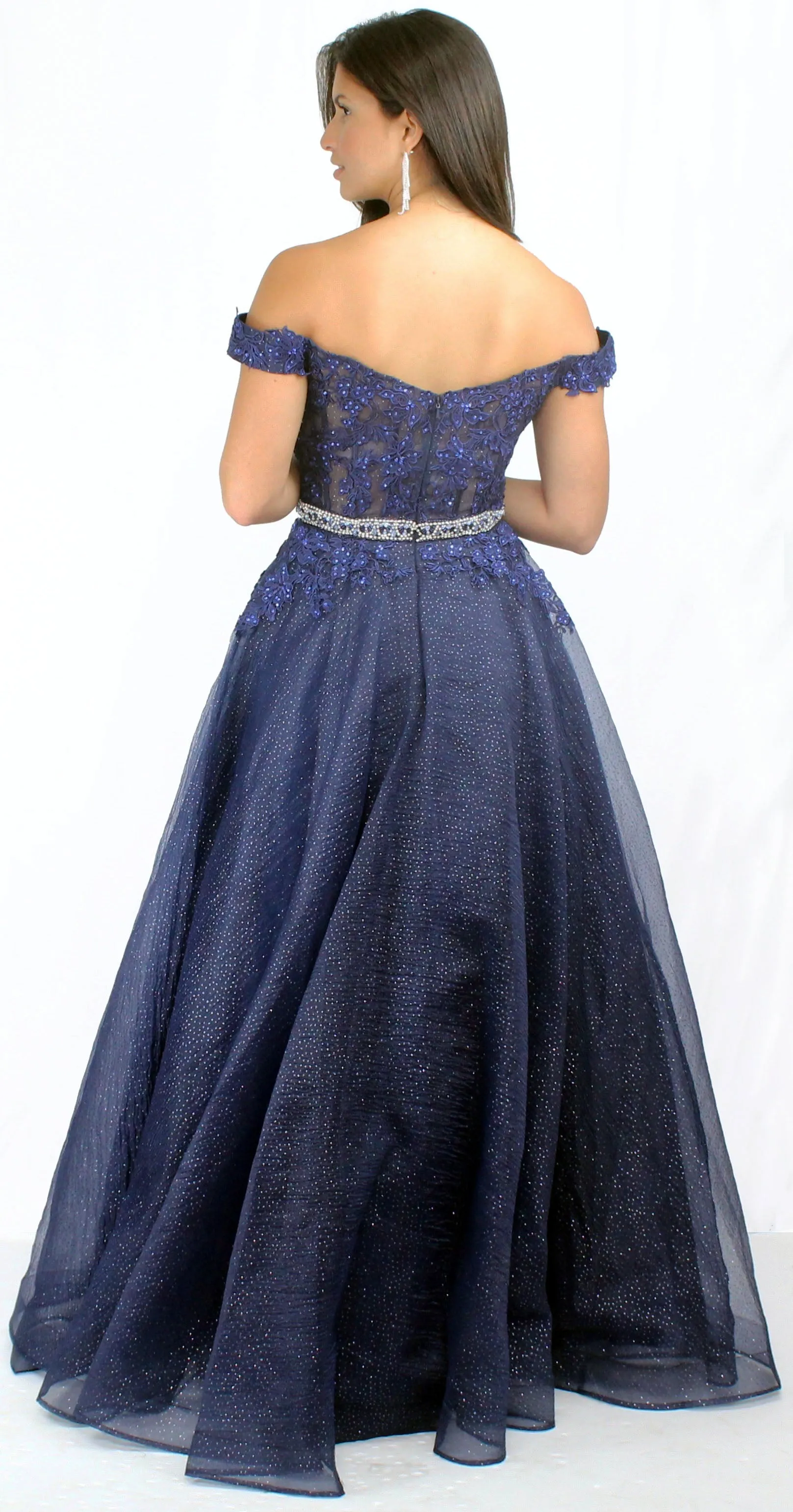 Queen of the Evening Navy Ball Gown