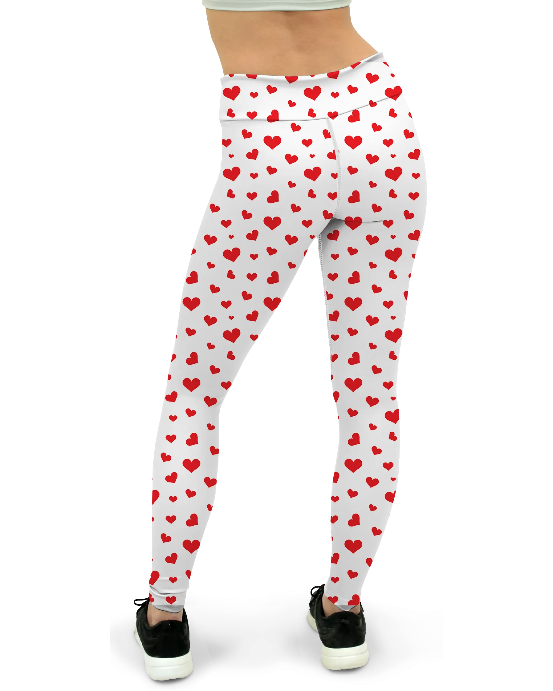 Red Hearts Yoga Pants