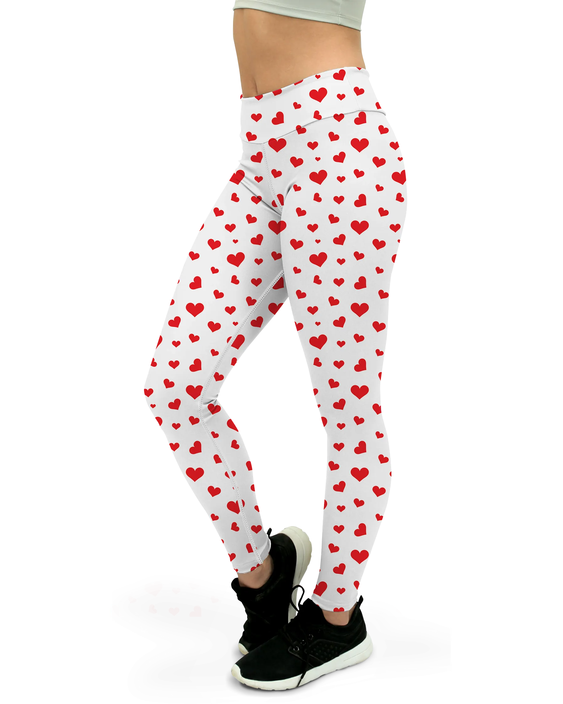 Red Hearts Yoga Pants