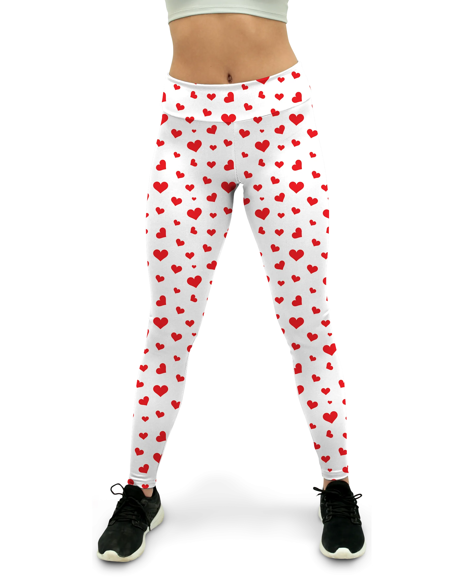 Red Hearts Yoga Pants