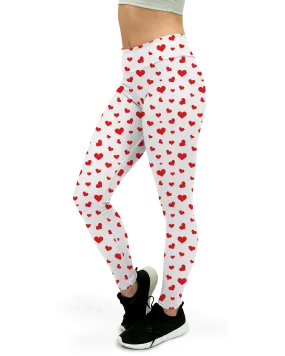Red Hearts Yoga Pants