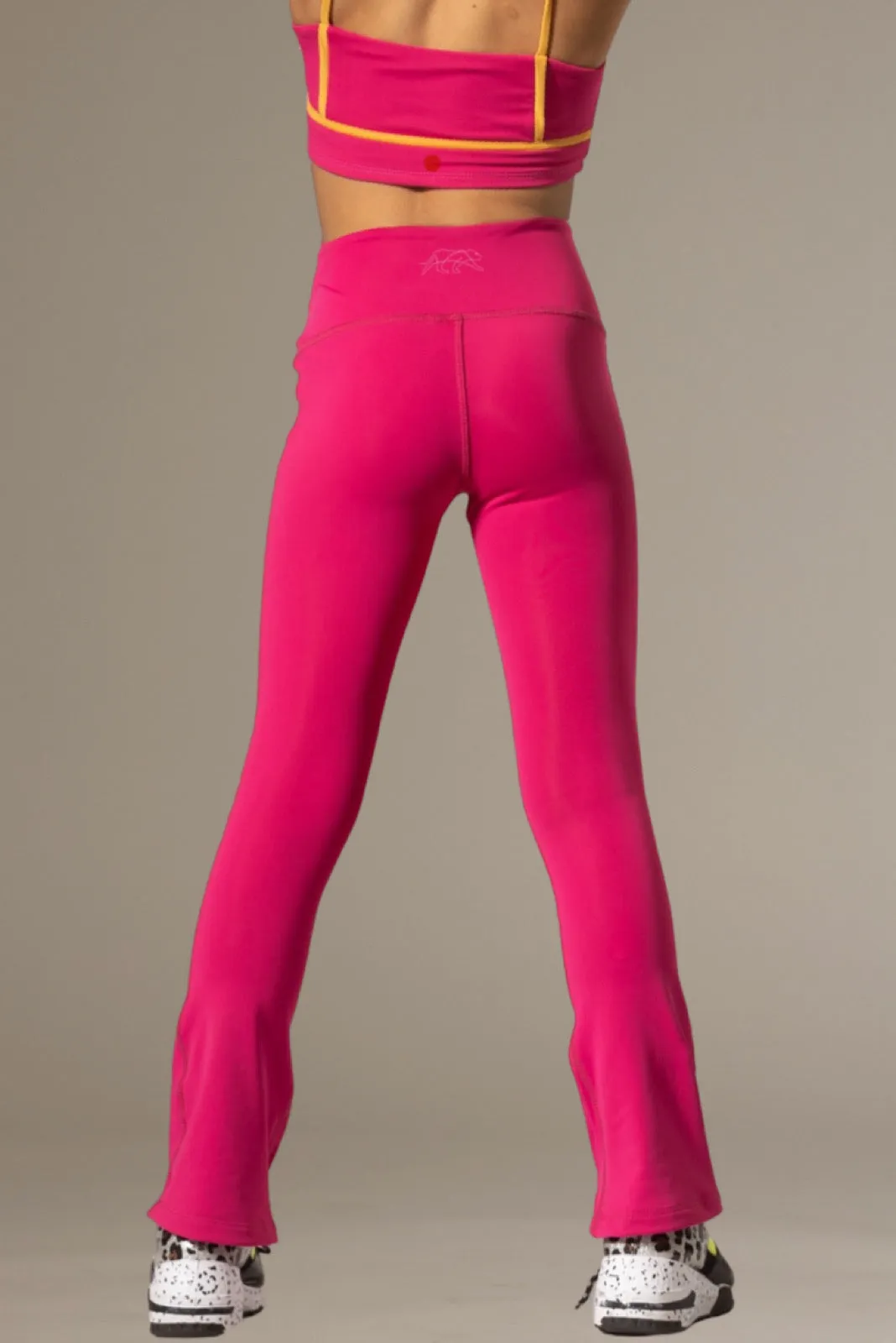 Retro Flare Leggings - Fuchsia - FINAL SALE