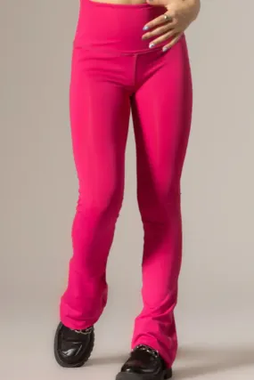 Retro Flare Leggings - Fuchsia - FINAL SALE
