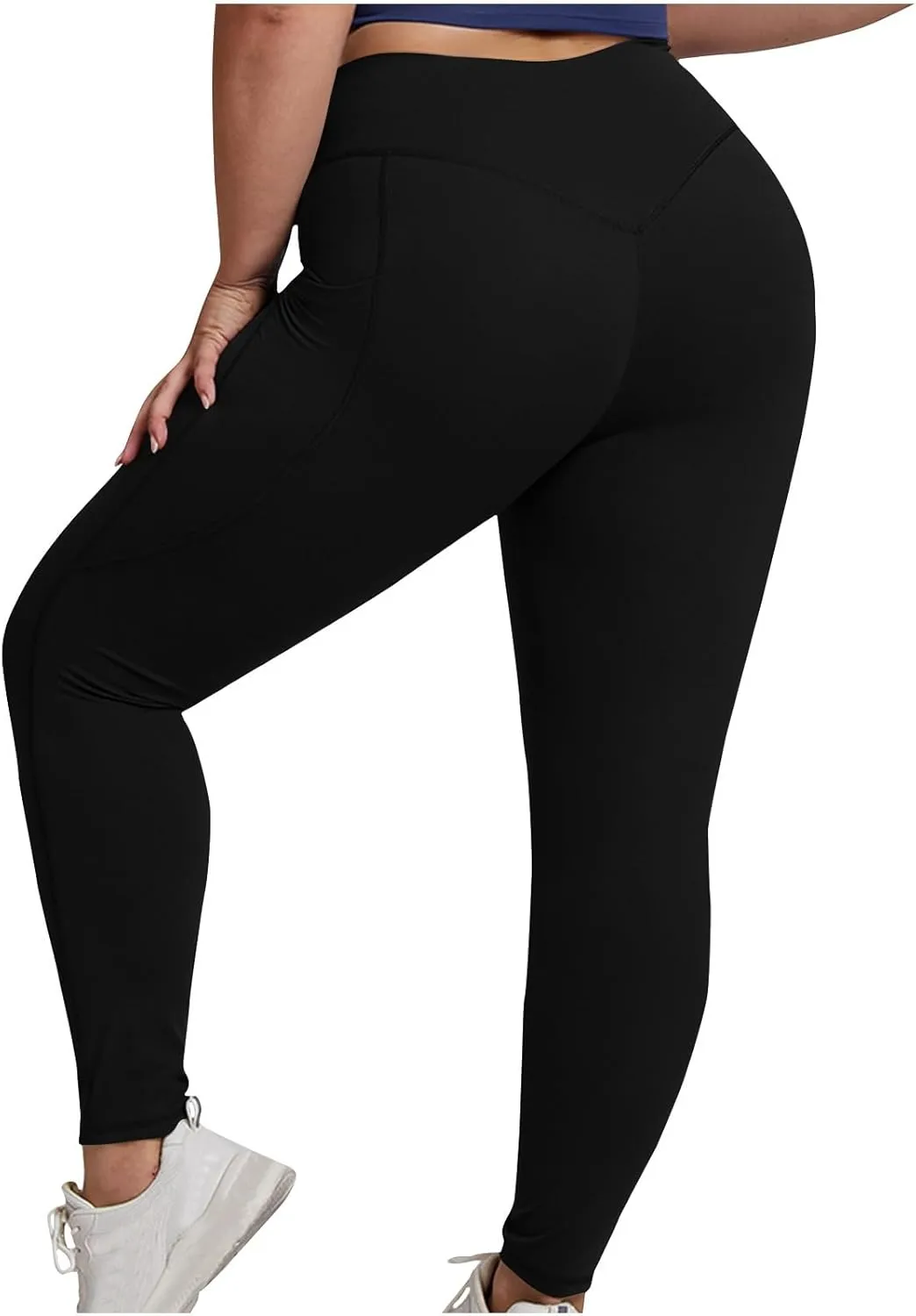 SEAOPEN Leggings for Women Plus Size Butt Lifting Yoga Pants High Waist Tummy Control Leggings Workout Athletic Leggings
