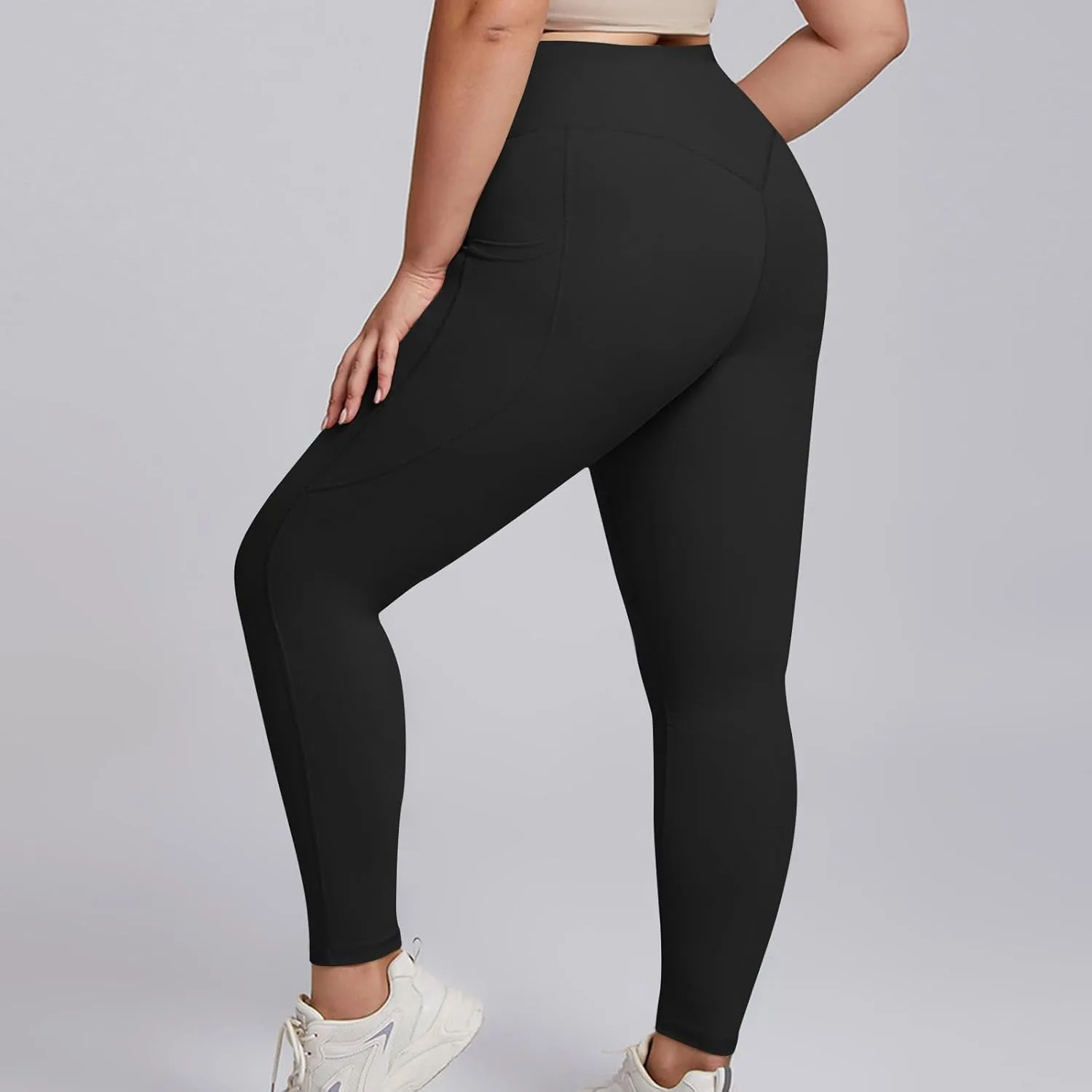 SEAOPEN Leggings for Women Plus Size Butt Lifting Yoga Pants High Waist Tummy Control Leggings Workout Athletic Leggings