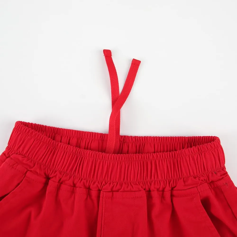 Spring&Gege Boys Jogger Pants Cotton Twill Drawstring Elastic Waist Jogging School Pants