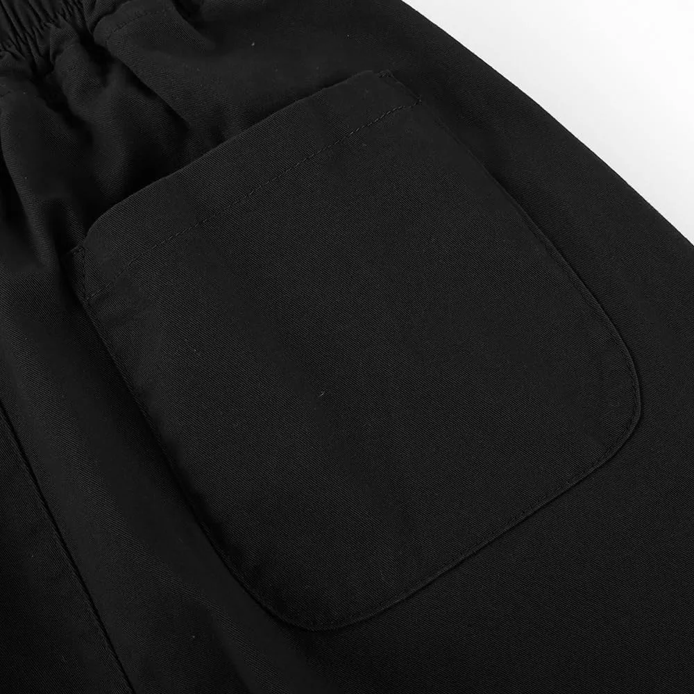 Spring&Gege Boys Jogger Pants Cotton Twill Drawstring Elastic Waist Jogging School Pants
