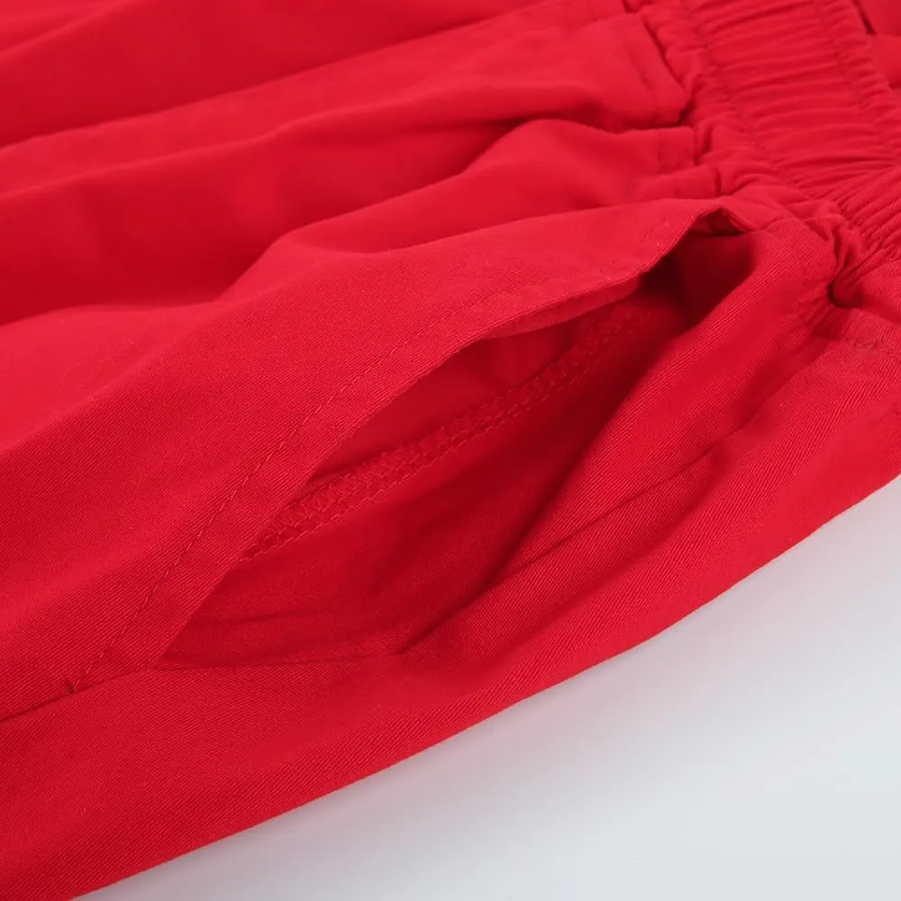 Spring&Gege Boys Jogger Pants Cotton Twill Drawstring Elastic Waist Jogging School Pants