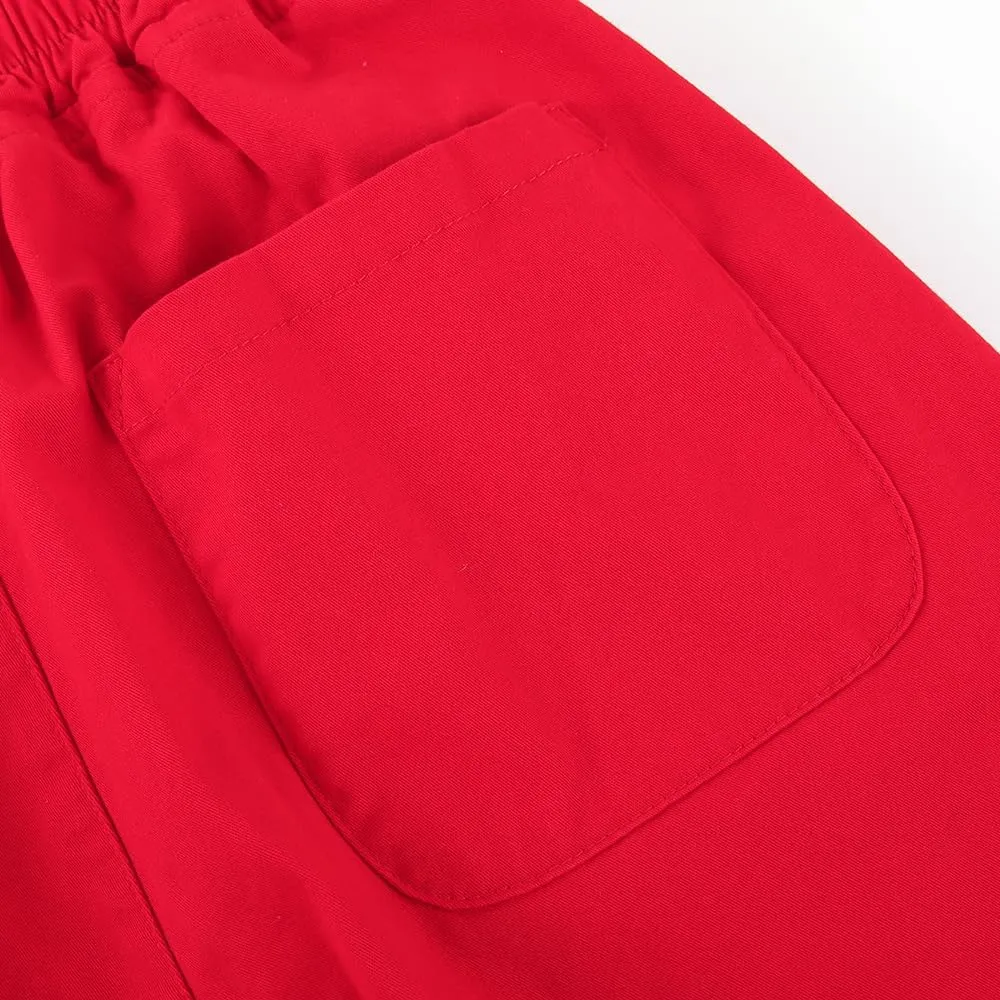 Spring&Gege Boys Jogger Pants Cotton Twill Drawstring Elastic Waist Jogging School Pants