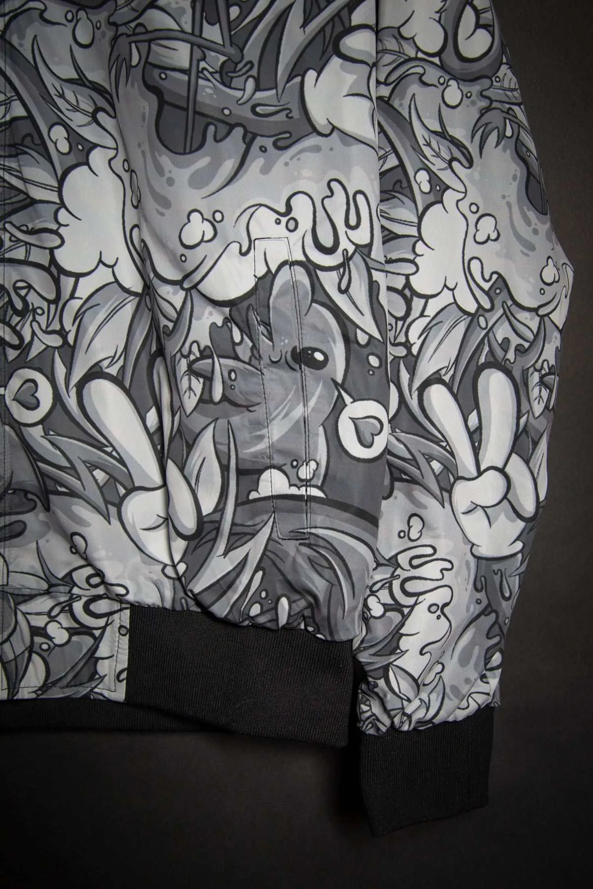Tropicana Pattern Print Track Bomber Jacket