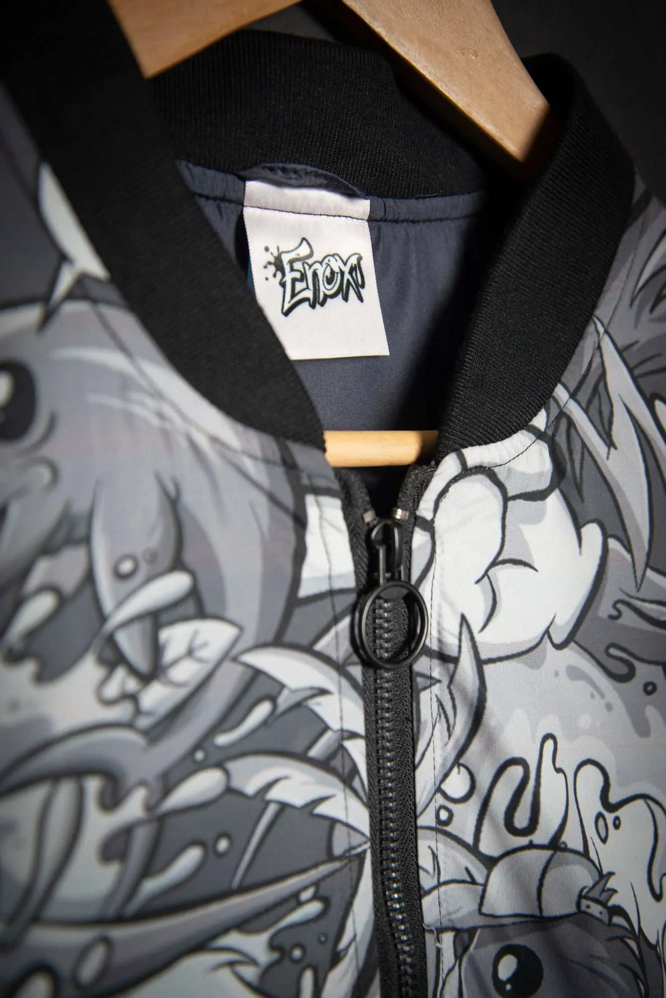 Tropicana Pattern Print Track Bomber Jacket