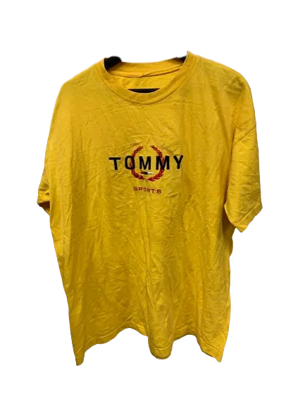 Vintage Tommy Hilfiger Sports Yellow T-Shirt Large