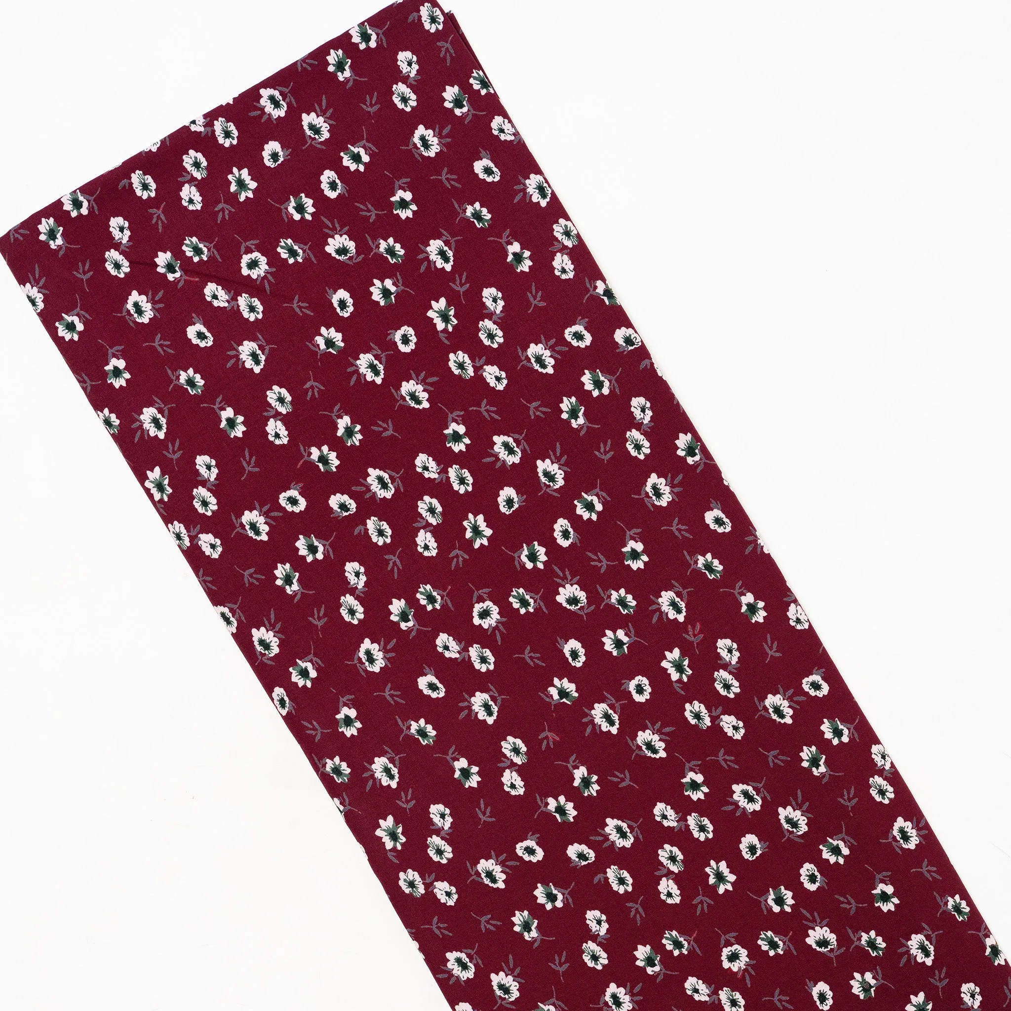 Wine Rayon Fabric with Stunning Floral Prints